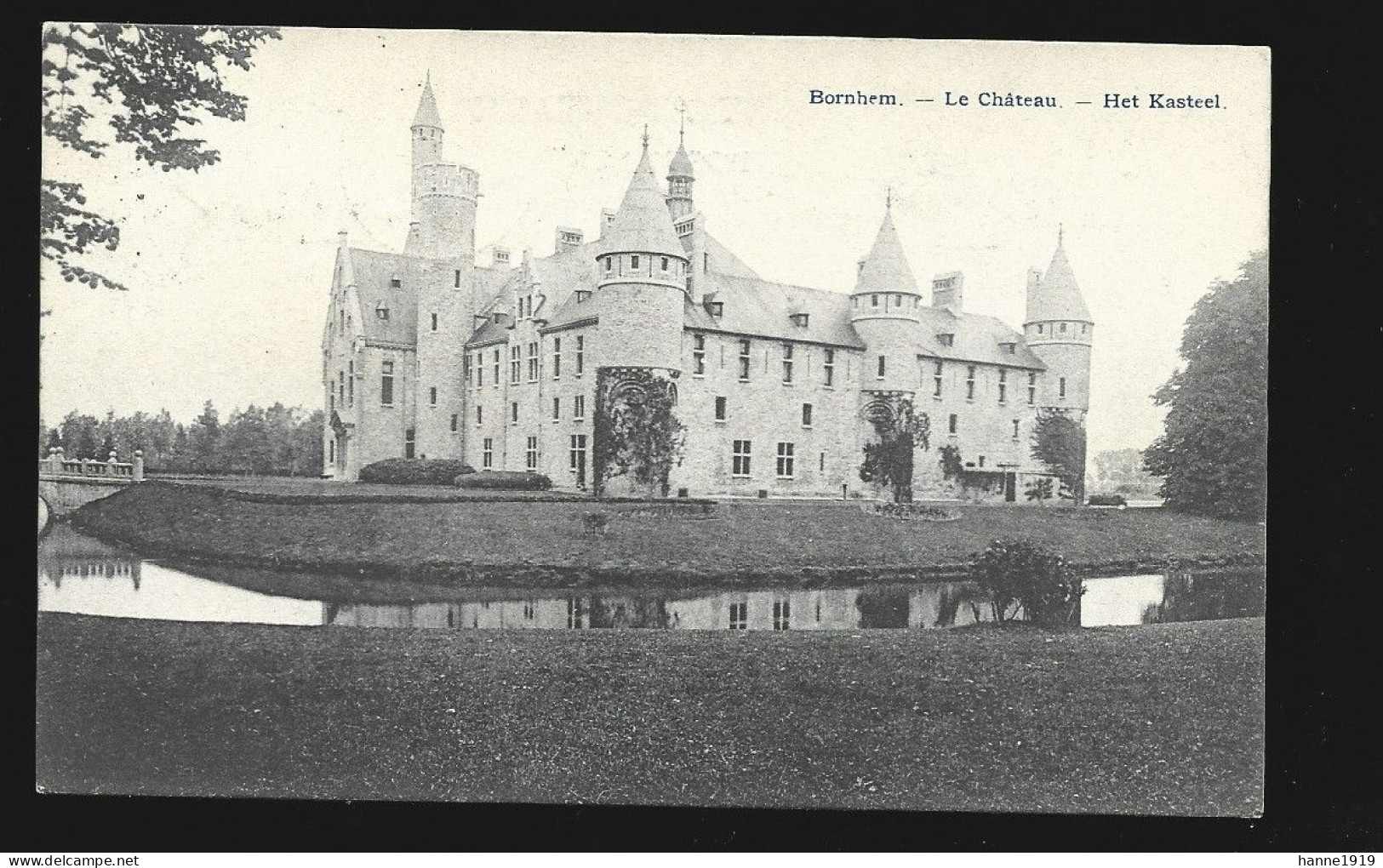 Bornem Het Kasteel Le Chateau Briefstempel Mazy 1909 Pitthem Htje - Bornem