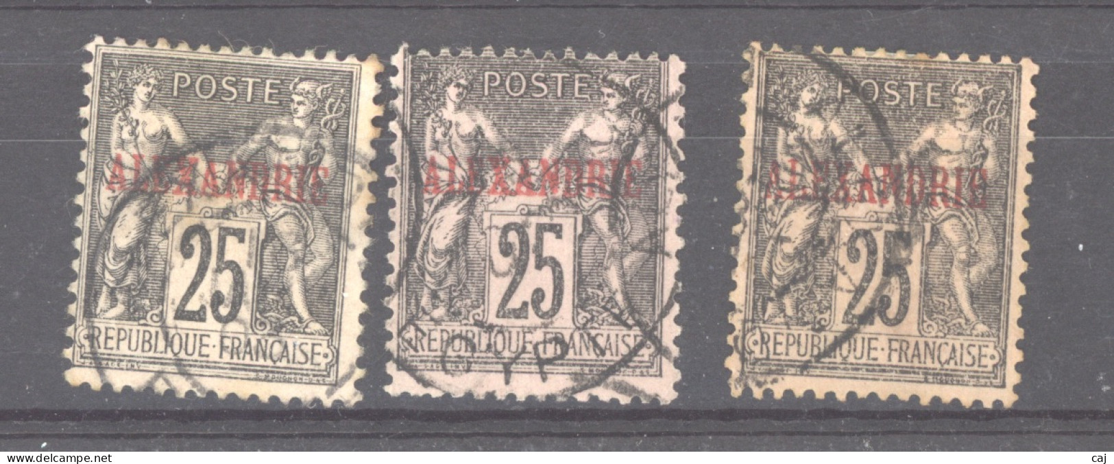 Alexandrie  :  Yv  11  (o)  3 Teintes De Papier - Used Stamps