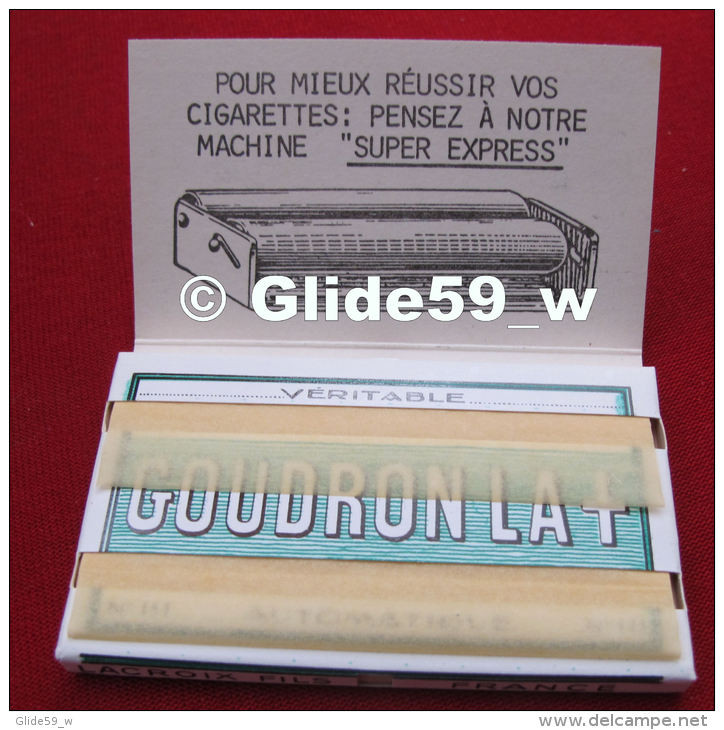 Carnet De Feuilles De Papier à Cigarettes GOUDRON LA+ Gommé Automatique - Otros & Sin Clasificación