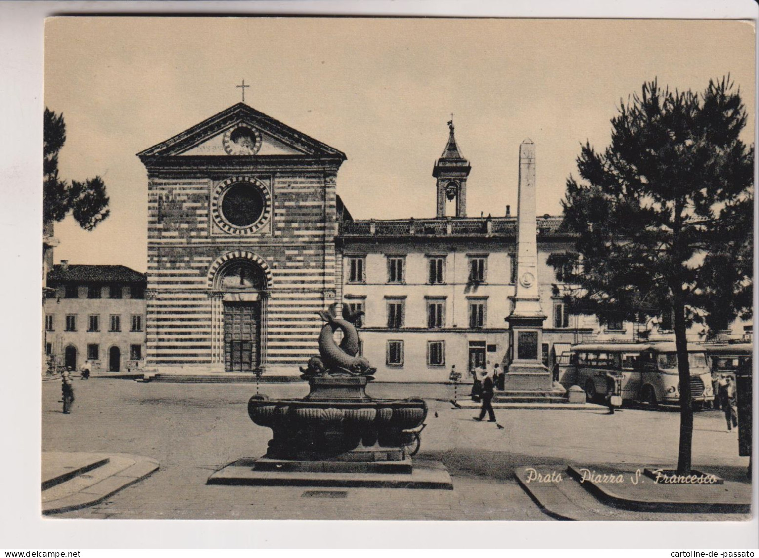 PRATO  FIRENZE PIAZZA S. FRANCESCO BUS PULLMAN CORRIERE NO VG - Prato