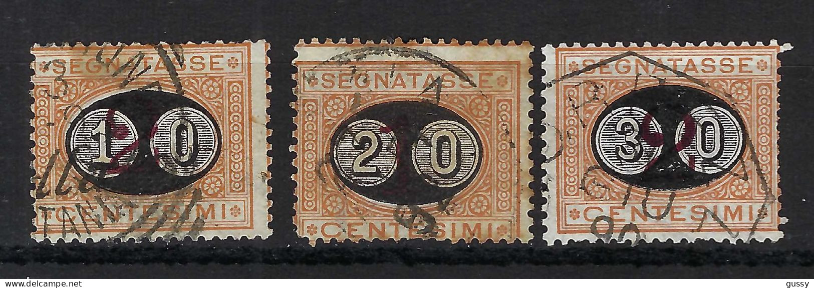 ITALIE TAXE Ca.1890-91: Lot D' Obl. Y&T 22-24 - Segnatasse