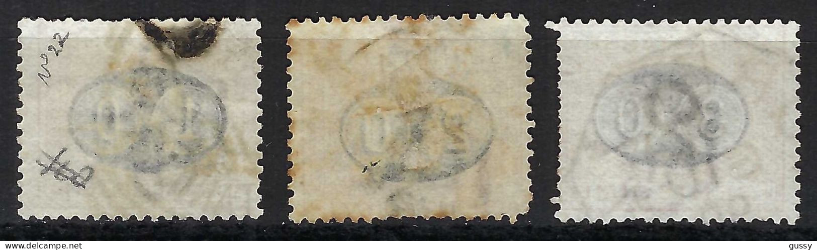 ITALIE TAXE Ca.1890-91: Lot D' Obl. Y&T 22-24 - Postage Due