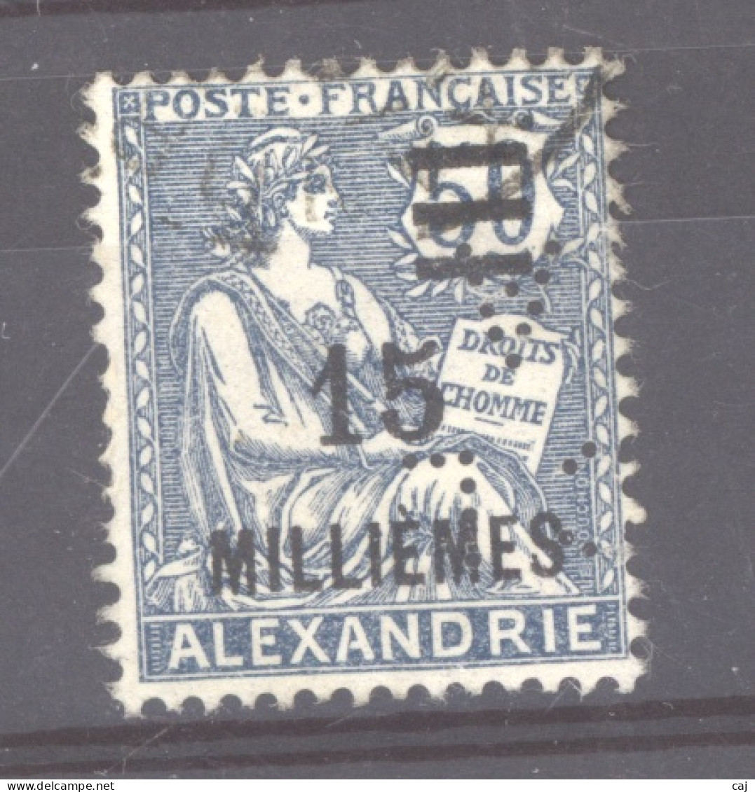 Alexandrie  :  Yv  71  (o)   Perfin  CL / A - Gebraucht