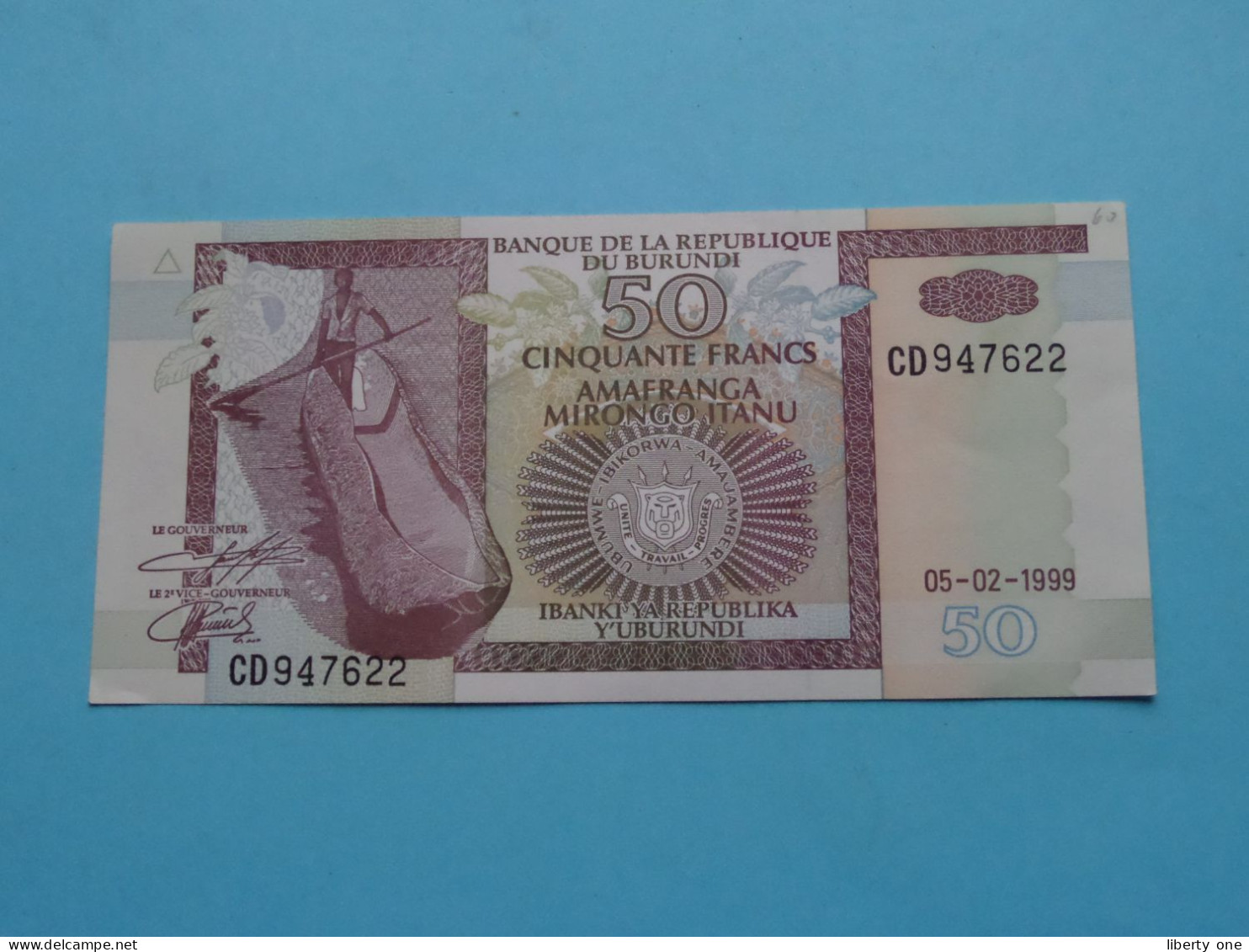 50 Cinquante Francs ( See / Voir Scans ) BURUNDI - 05-02-1999 ( Circulated ) XF ! - Burundi