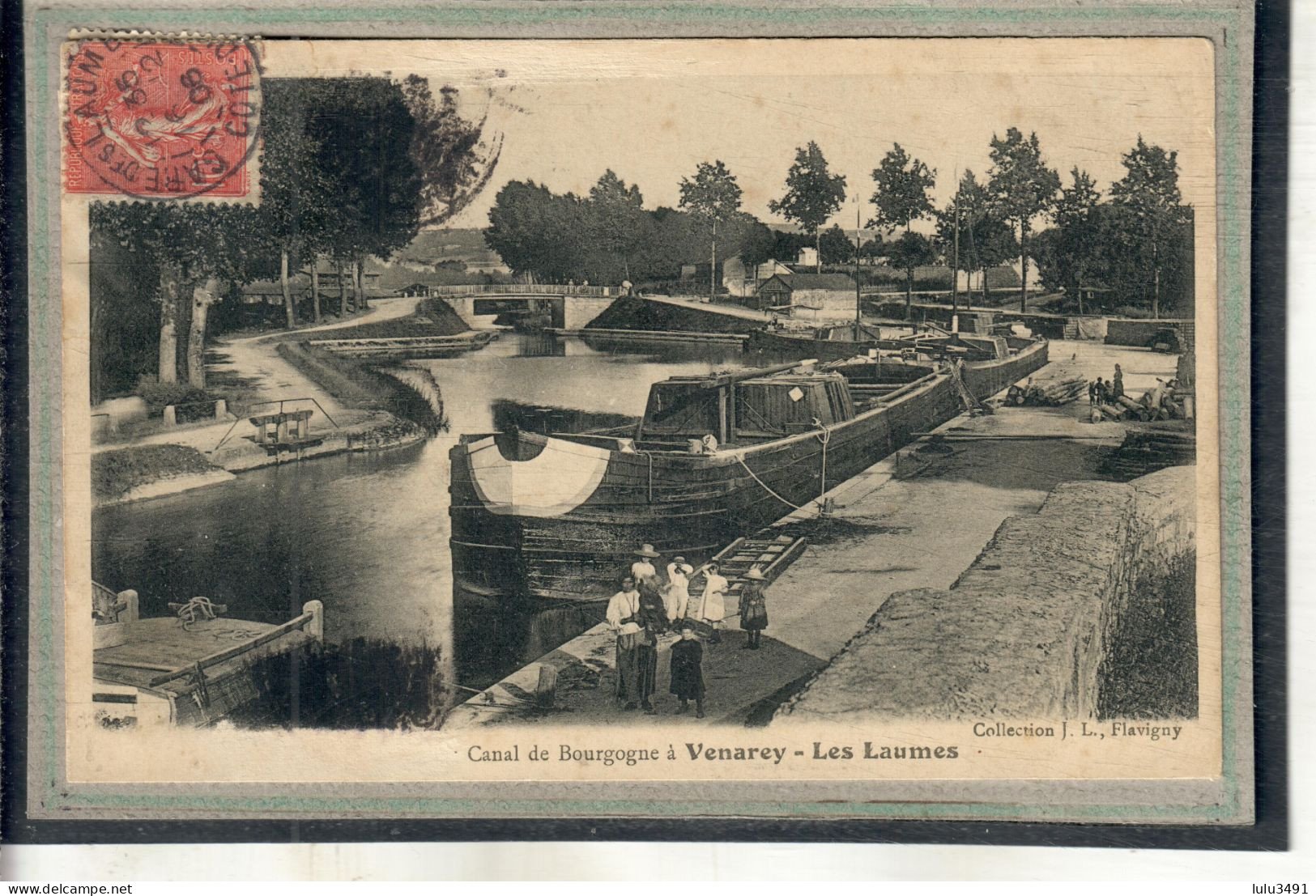 CPA (21) VENAREY-les-LAUMES - Mots Clés: Canal De Bourgogne, Chemin De Halage, écluse, Péniche - 1906 - Venarey Les Laumes