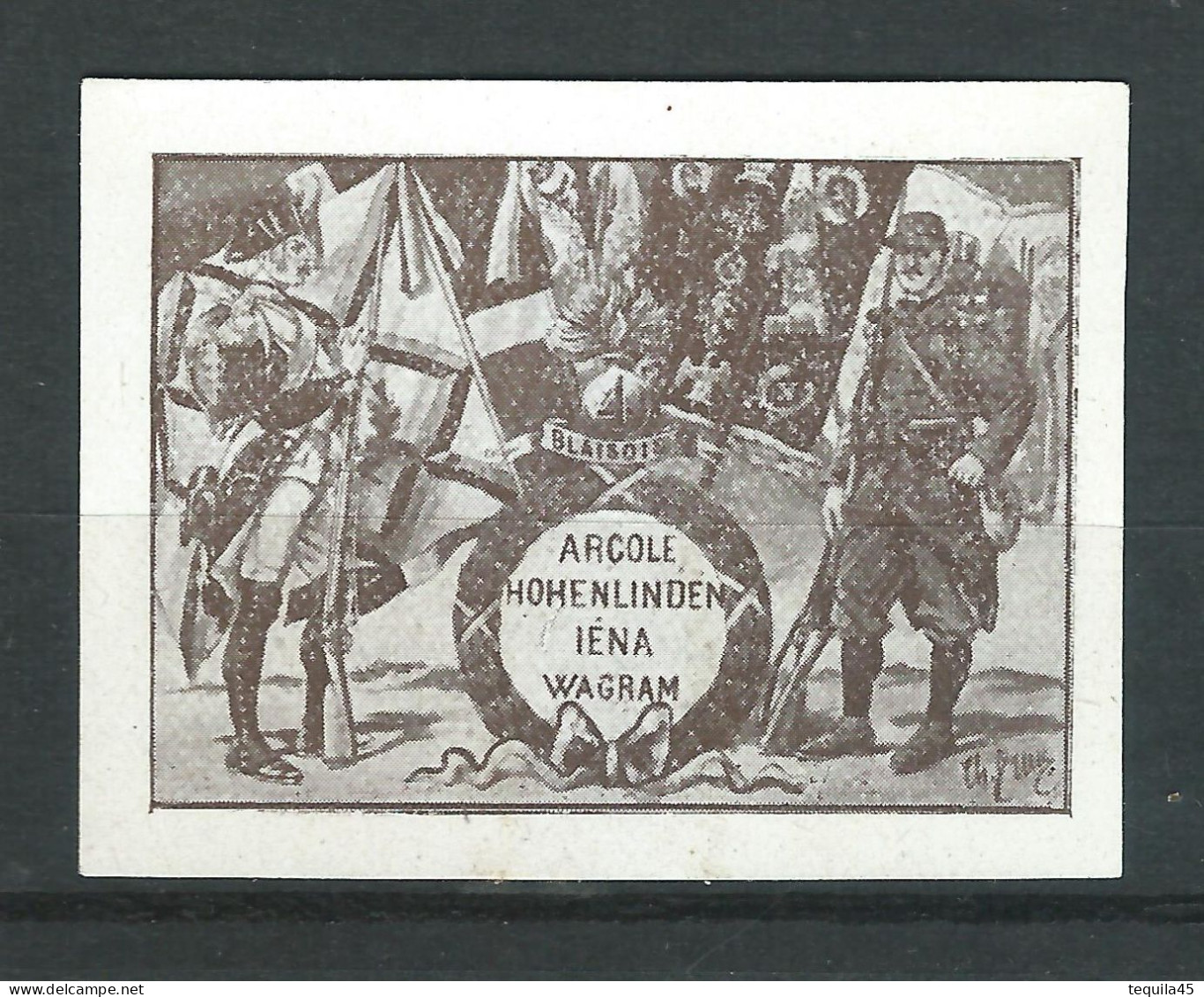 Vignette DELANDRE - France - 4 éme Regiment Infanterie - 1914 -18 WWI WW1 Poster Stamp - Erinnophilie