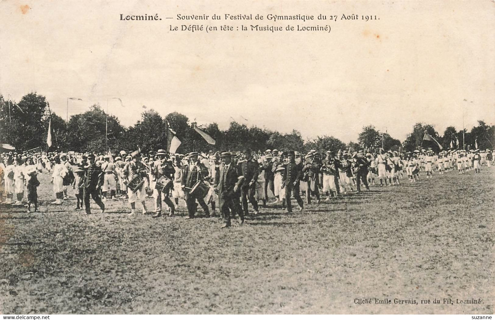 LOCMINÉ - Souvenir Du FESTIVAL De GYMNASTIQUE Du 27 Août 1911 - Le Défilé - Locmine