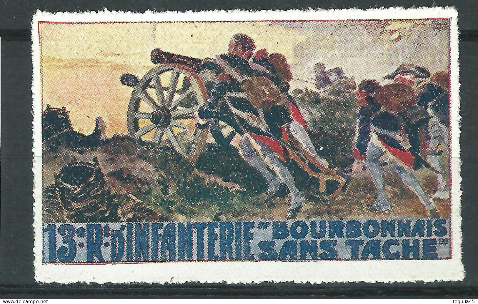 Vignette DELANDRE - France - 13 éme Regiment Infanterie - 1914 -18 WWI WW1 Poster Stamp - Erinnophilie