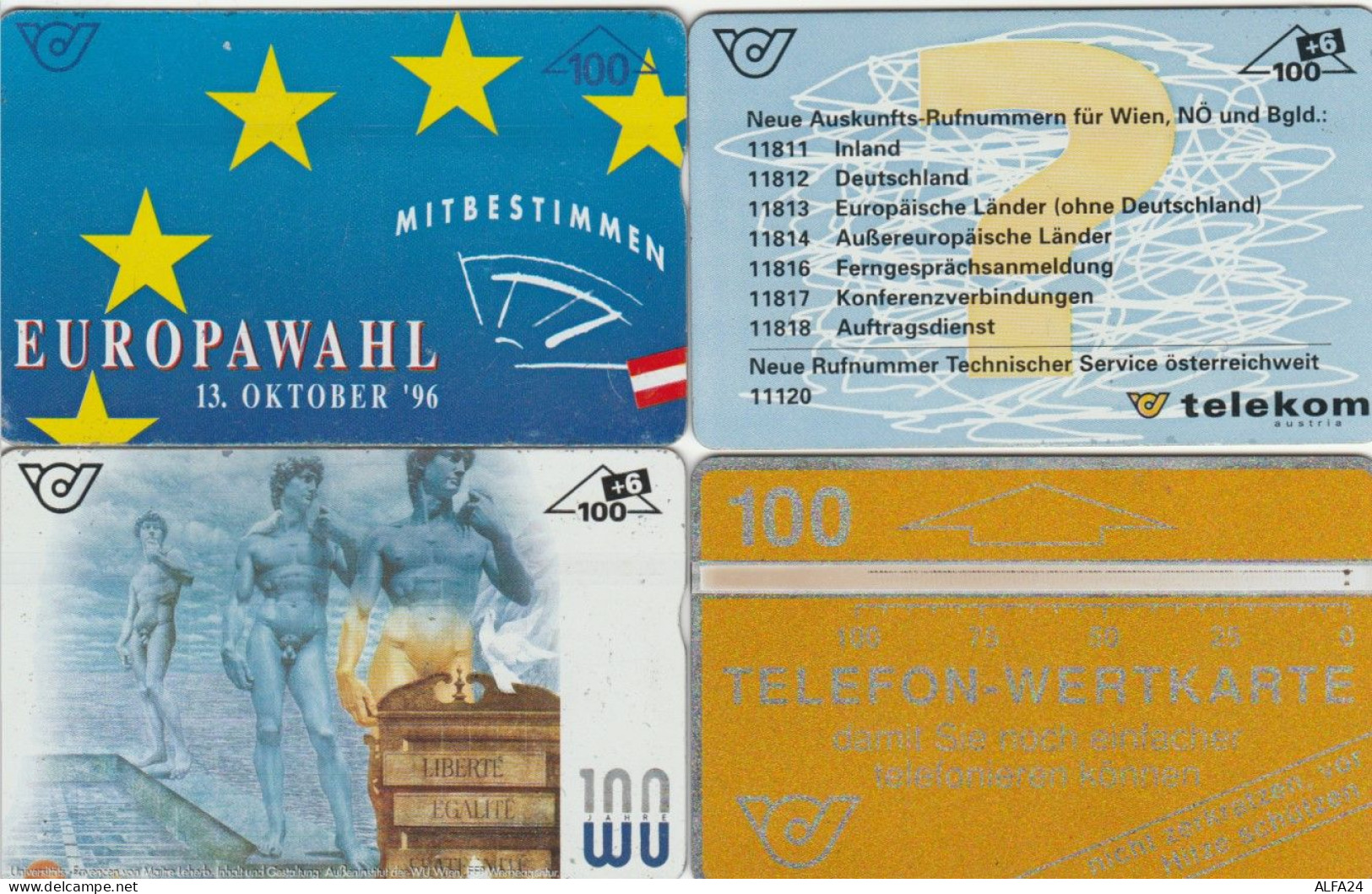 LOT 4 PHONE CARDS AUSTRIA (PY2095 - Autriche