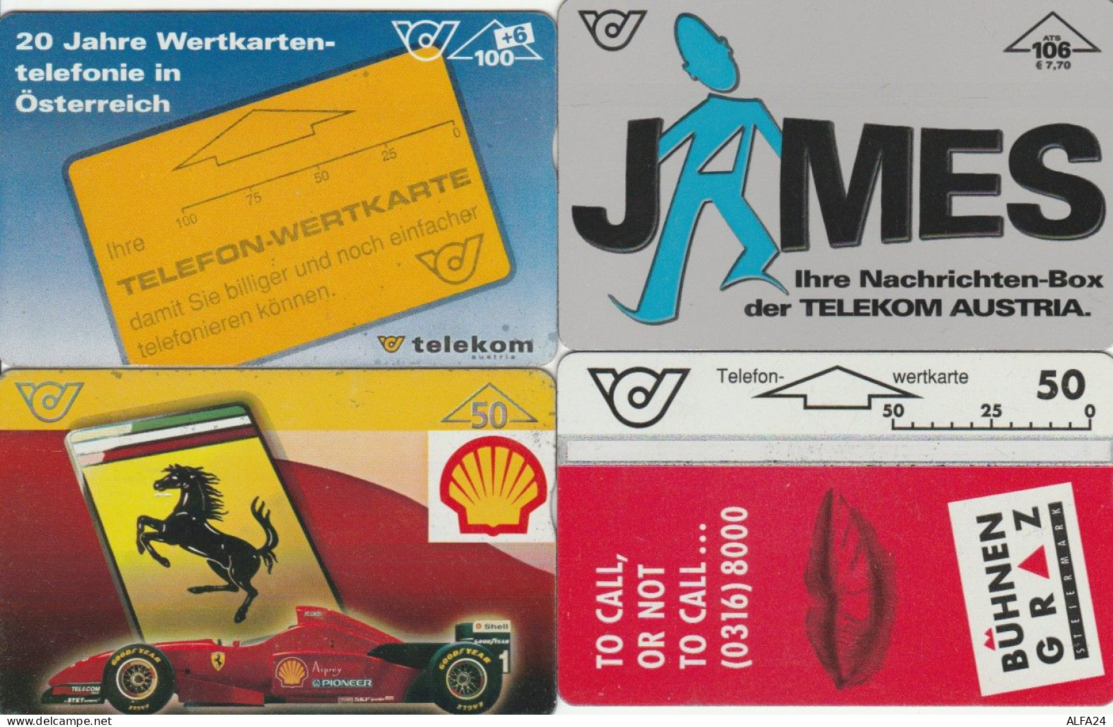 LOT 4 PHONE CARDS AUSTRIA (PY2092 - Autriche