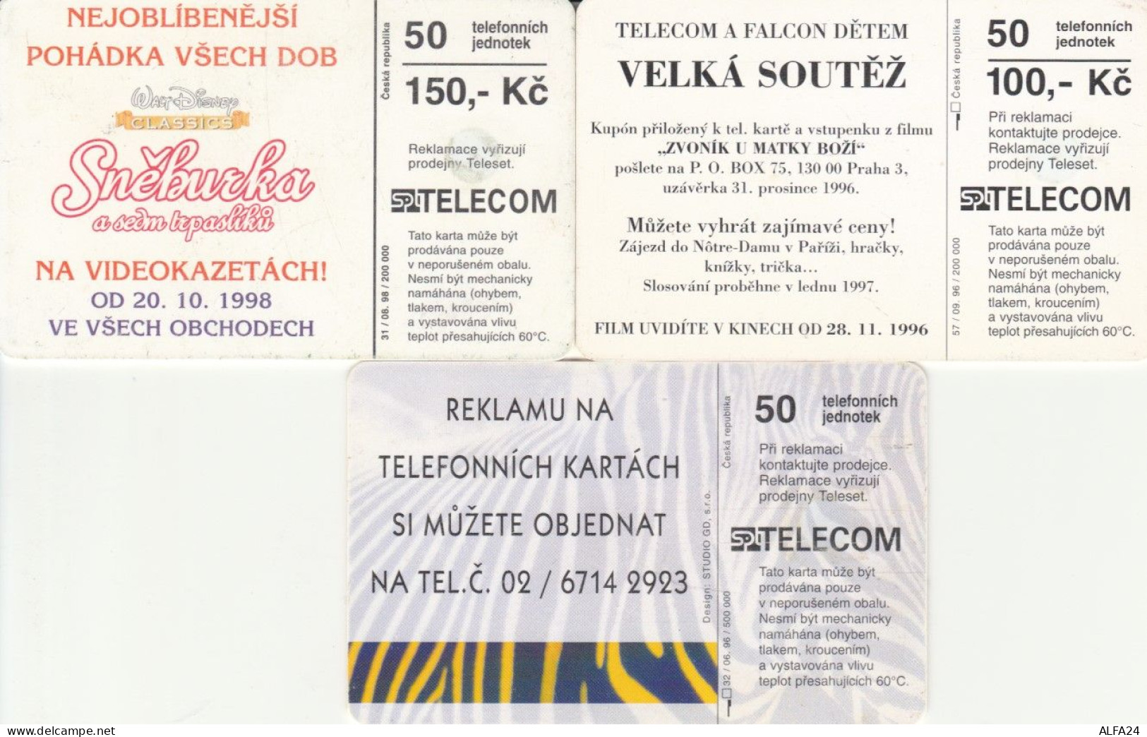 LOT 3 PHONE CARDS REPUBBLICA CECA (PY2308 - Tschechische Rep.