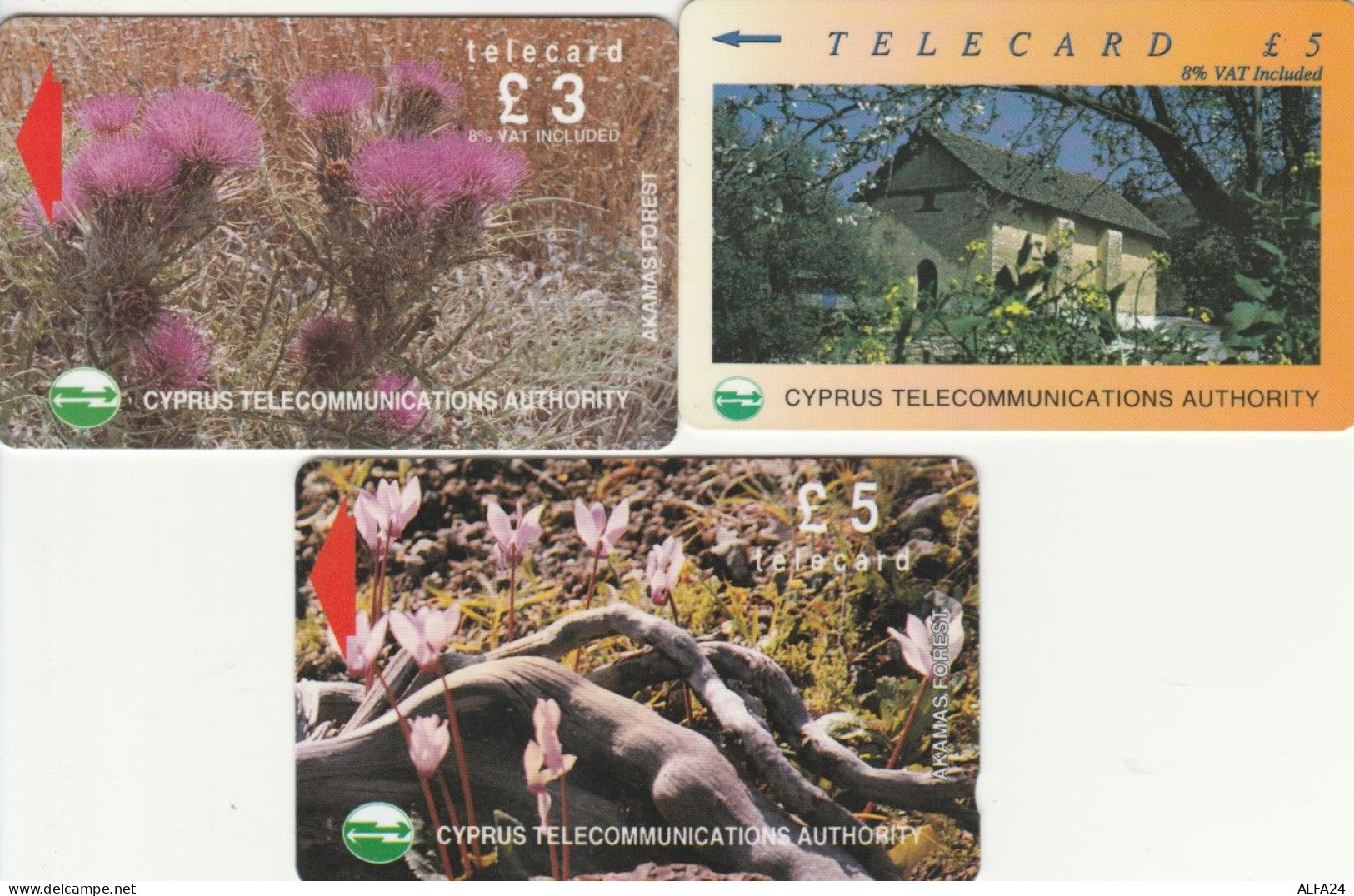 LOT 3 PHONE CARDS CIPRO (PY2343 - Cyprus