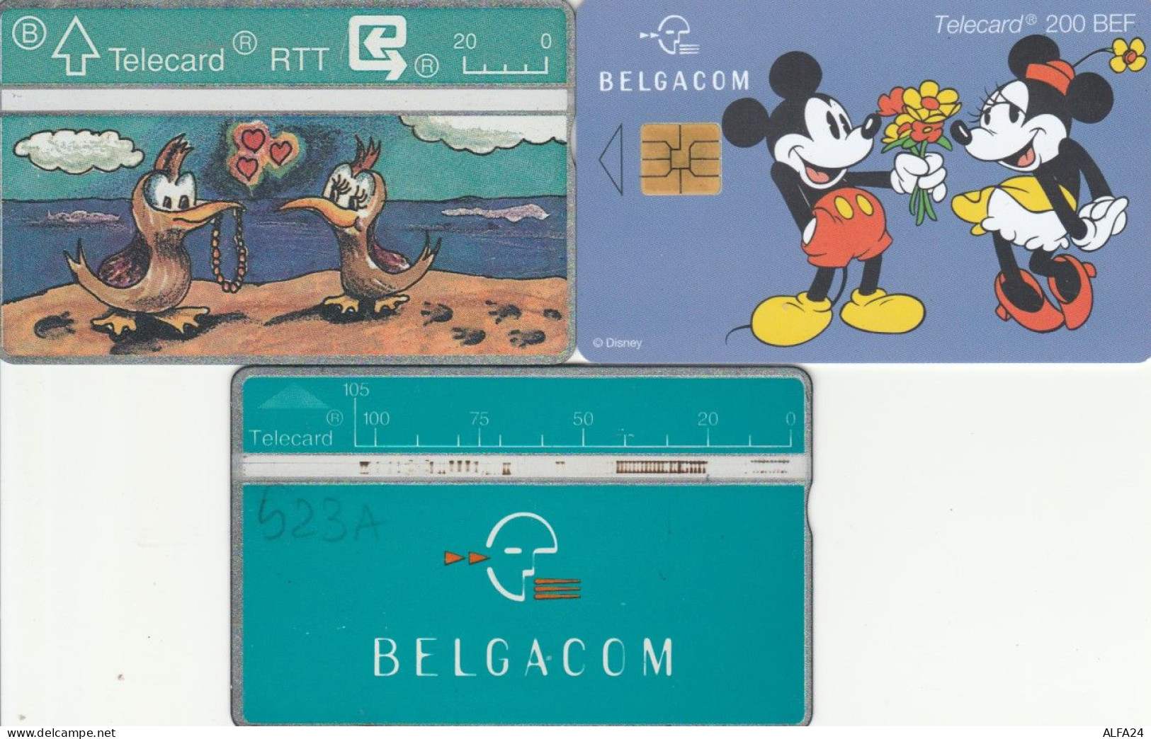 LOT 3 PHONE CARDS BELGIO (PY2303 - Met Chip