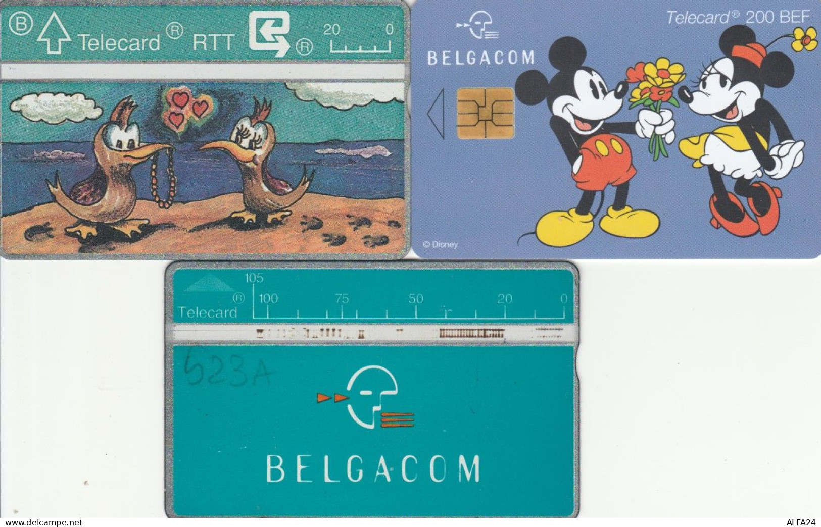 LOT 3 PHONE CARDS BELGIO (PY2303 - Avec Puce