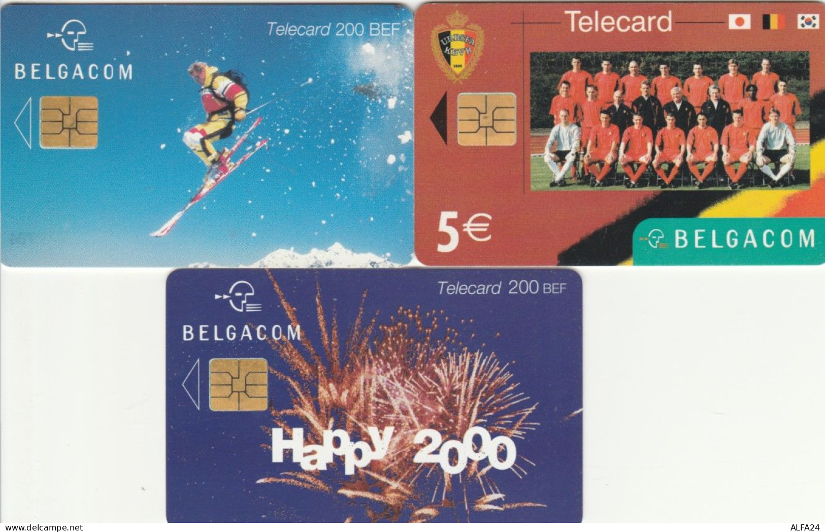 LOT 3 PHONE CARDS BELGIO (PY2018 - Avec Puce
