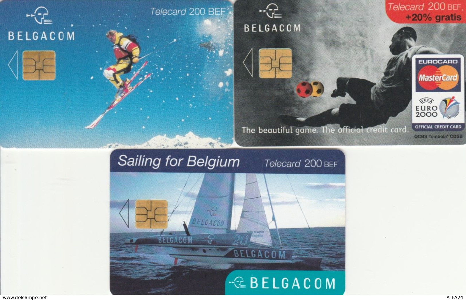 LOT 3 PHONE CARDS BELGIO (PY2015 - With Chip
