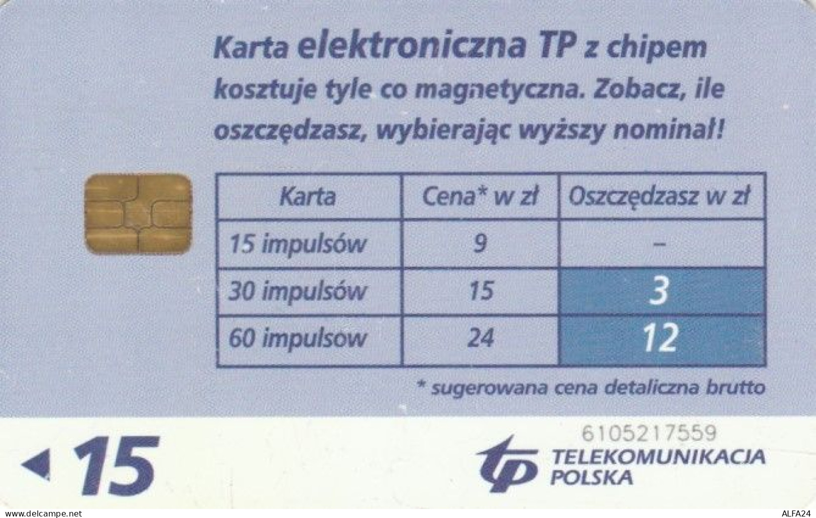 PHONE CARD POLONIA CHIP (PY1916 - Polonia