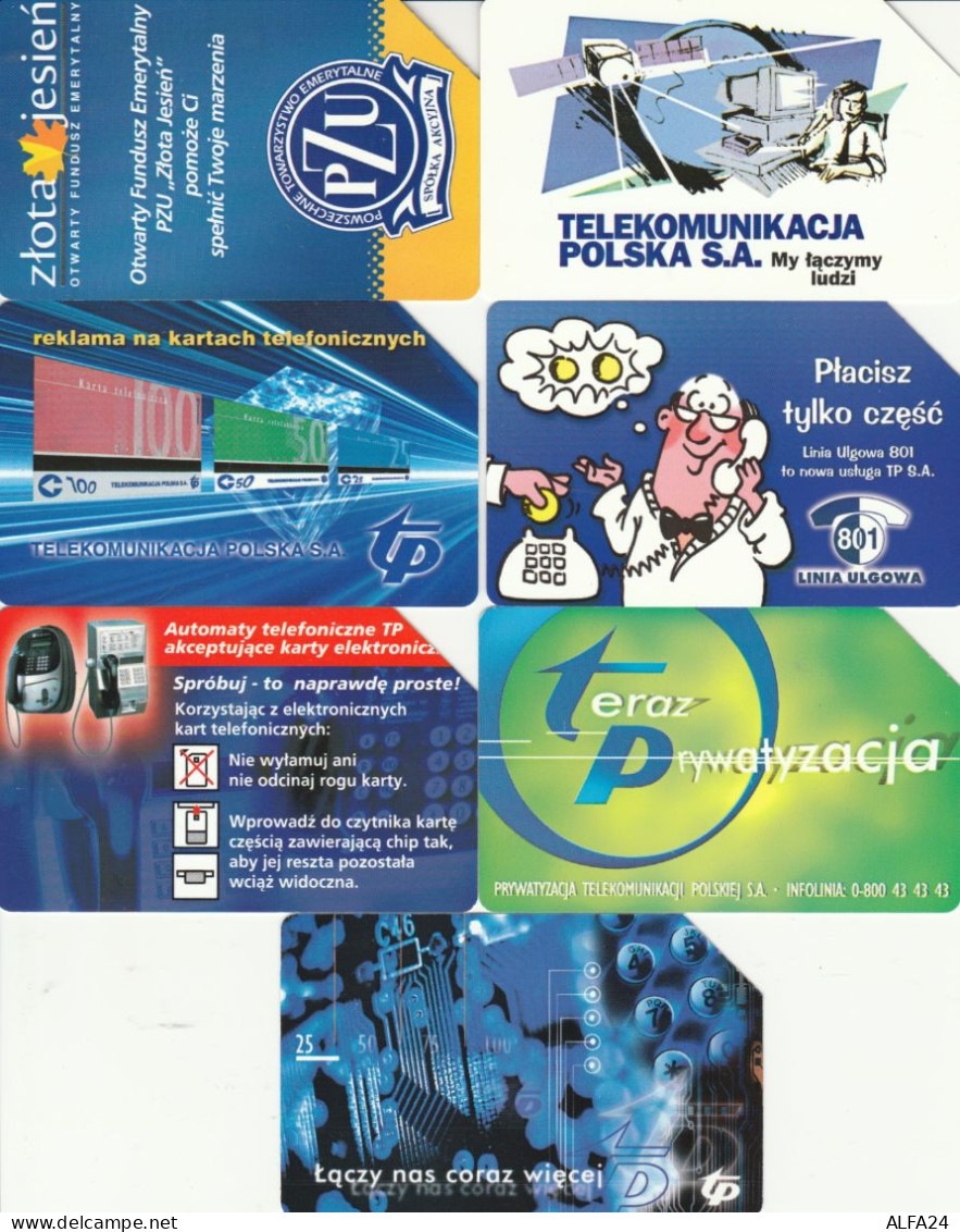 LOT 7 PHONE CARDS POLONIA (PY2324 - Pologne