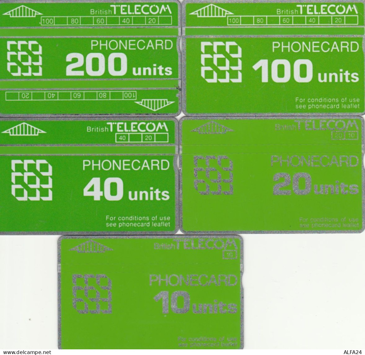 LOT 5 PHONE CARDS REGNO UNITO (PY1964 - BT Allgemeine