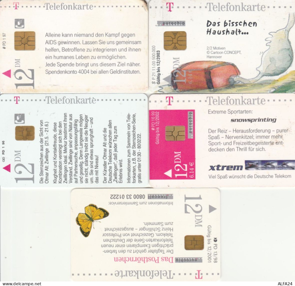 LOT 5 PHONE CARDS GERMANIA (PY2305 - P & PD-Reeksen : Loket Van D. Telekom