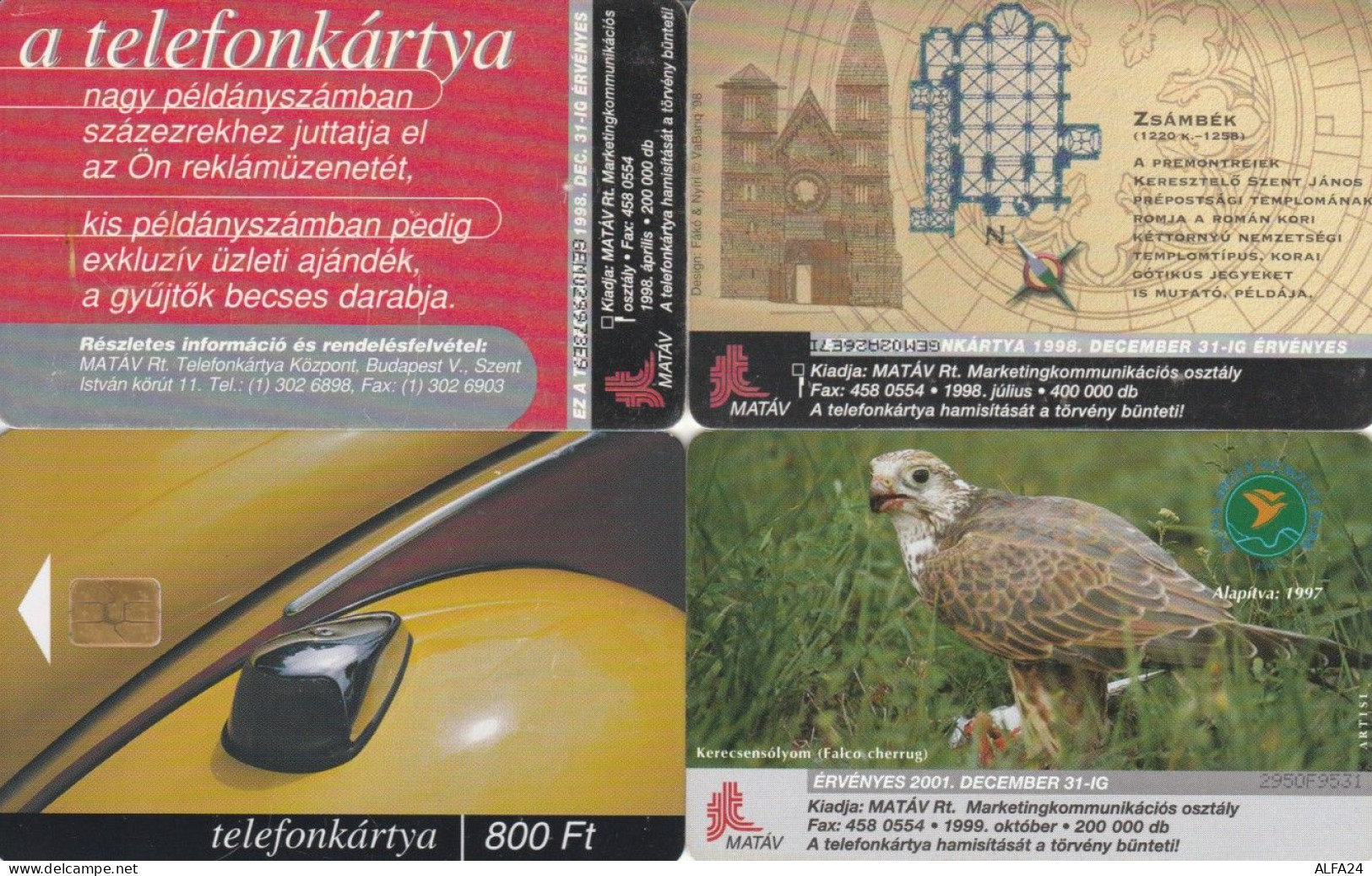 LOT 4 PHONE CARDS UNGHERIA (PY2187 - Hongrie