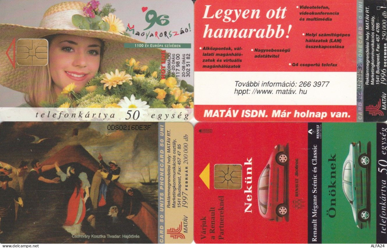 LOT 4 PHONE CARDS UNGHERIA (PY2177 - Hungría