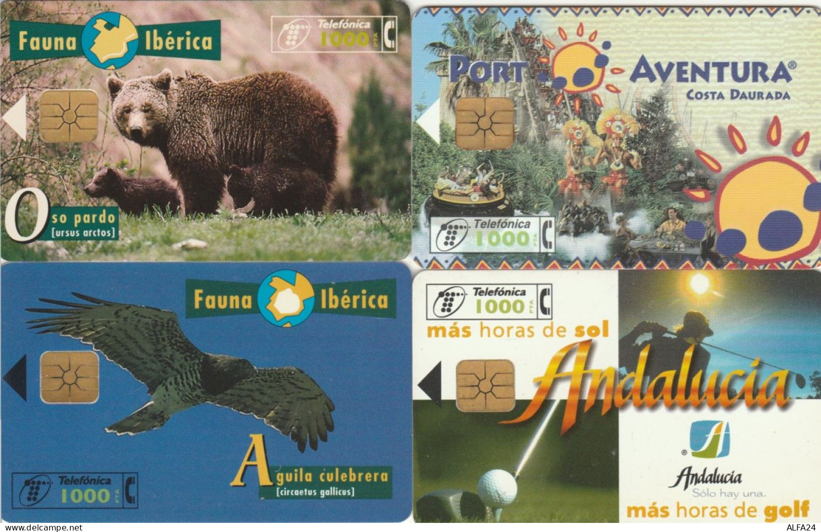 LOT 4 PHONE CARDS SPAGNA (PY2022 - Altri & Non Classificati