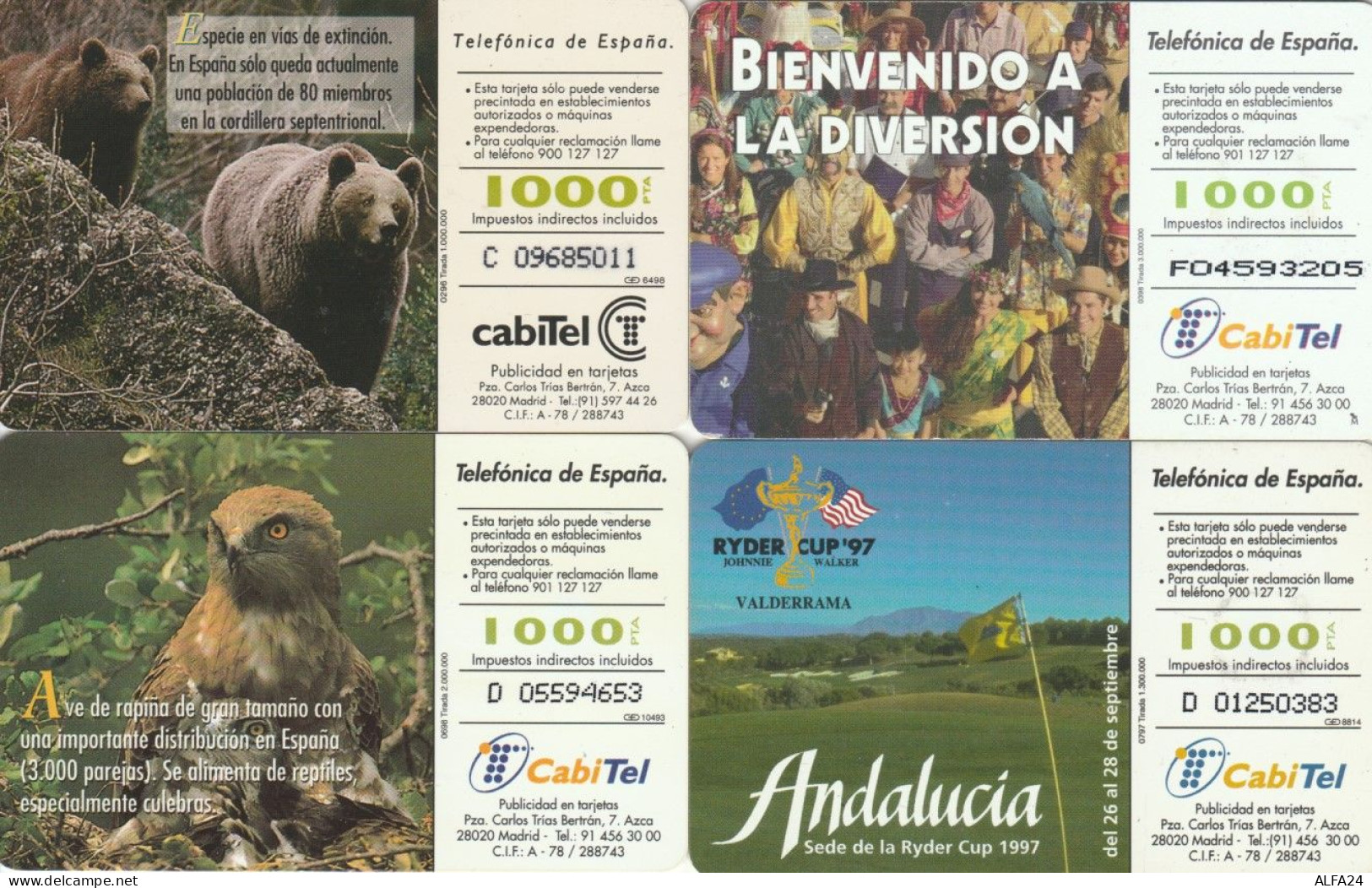 LOT 4 PHONE CARDS SPAGNA (PY2022 - Andere & Zonder Classificatie