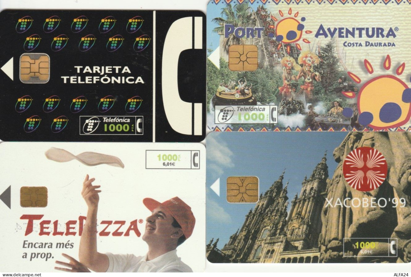 LOT 4 PHONE CARDS SPAGNA (PY2020 - Autres & Non Classés