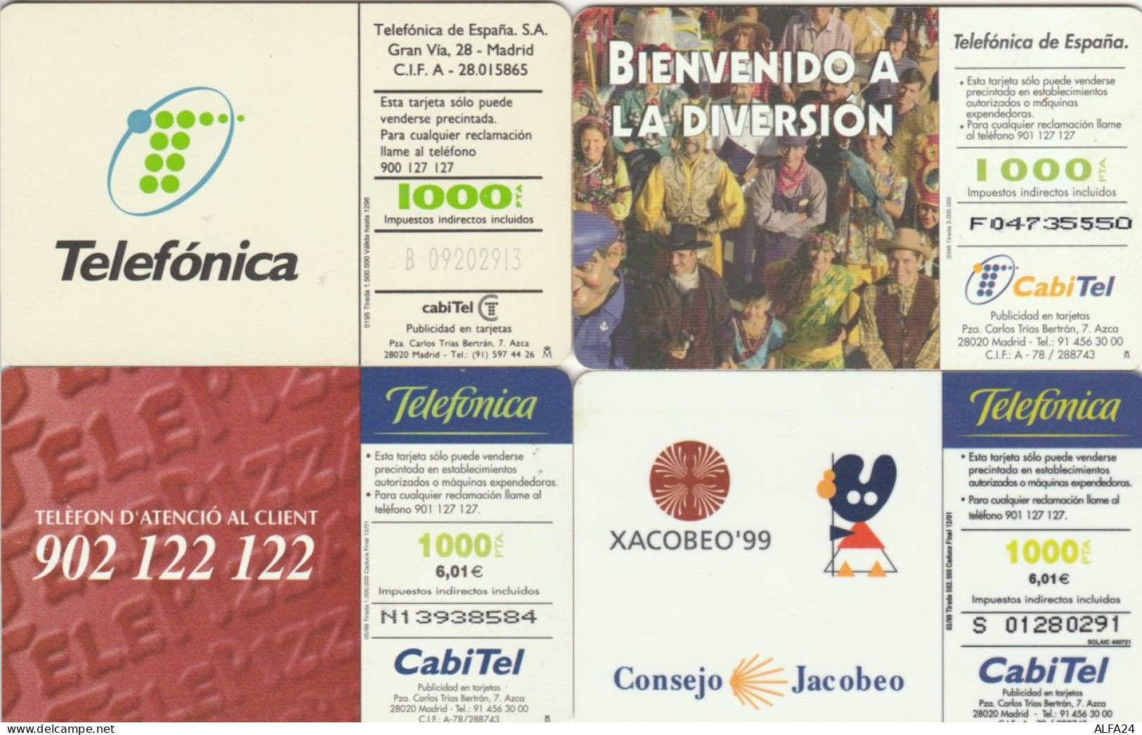 LOT 4 PHONE CARDS SPAGNA (PY2020 - Altri & Non Classificati