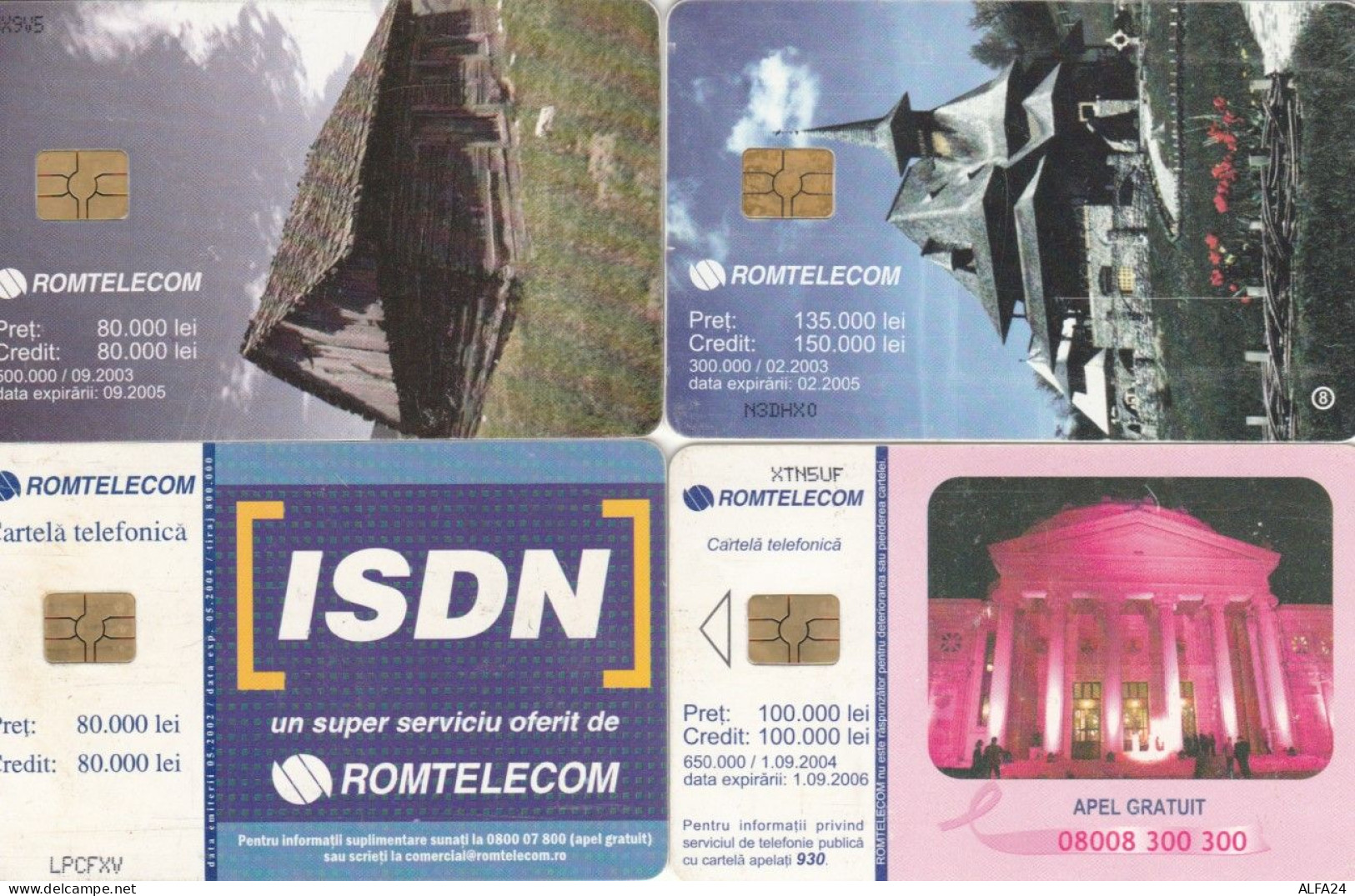 LOT 4 PHONE CARDS ROMANIA (PY2239 - Romania