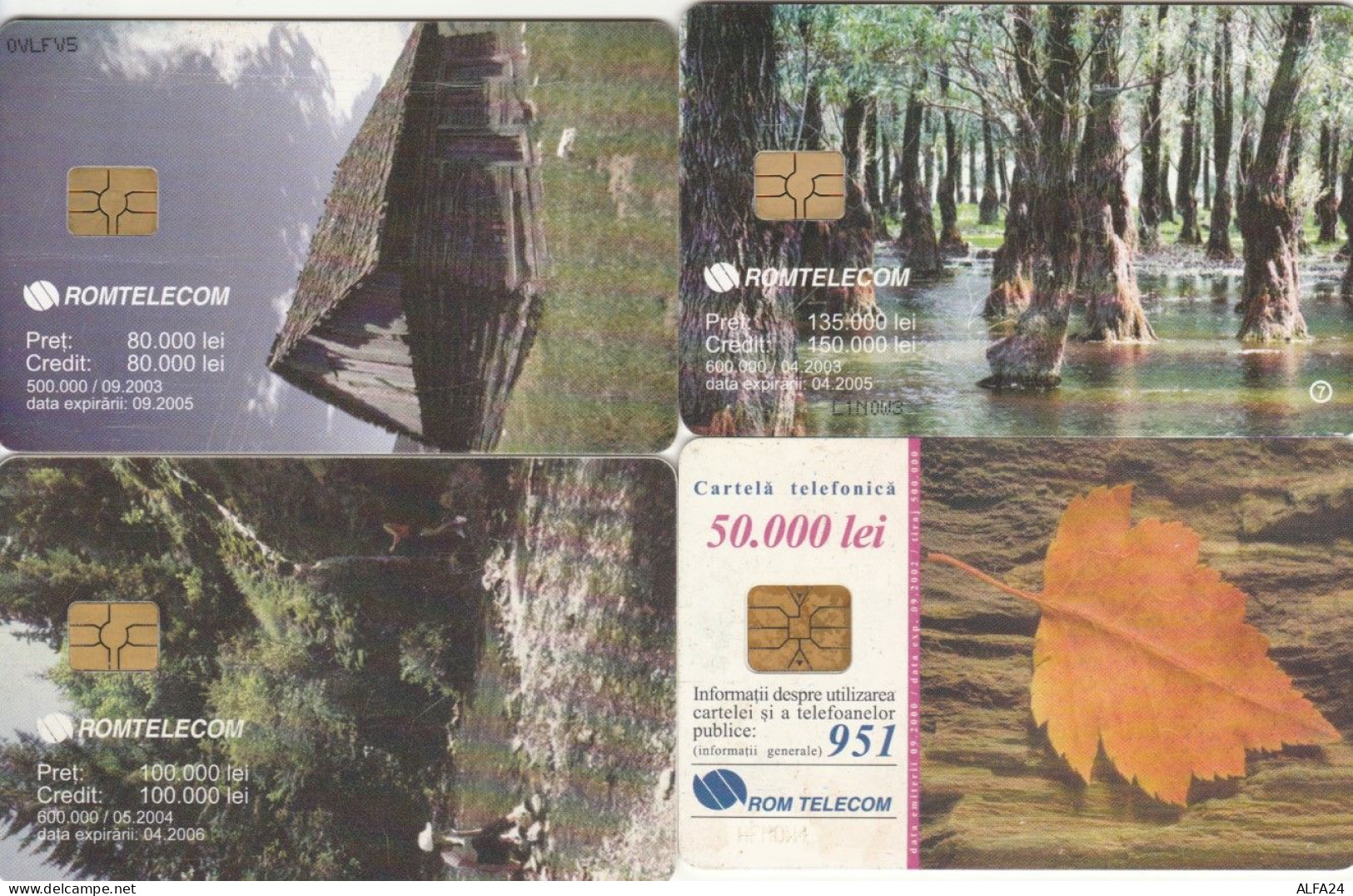 LOT 4 PHONE CARDS ROMANIA (PY2241 - Roumanie