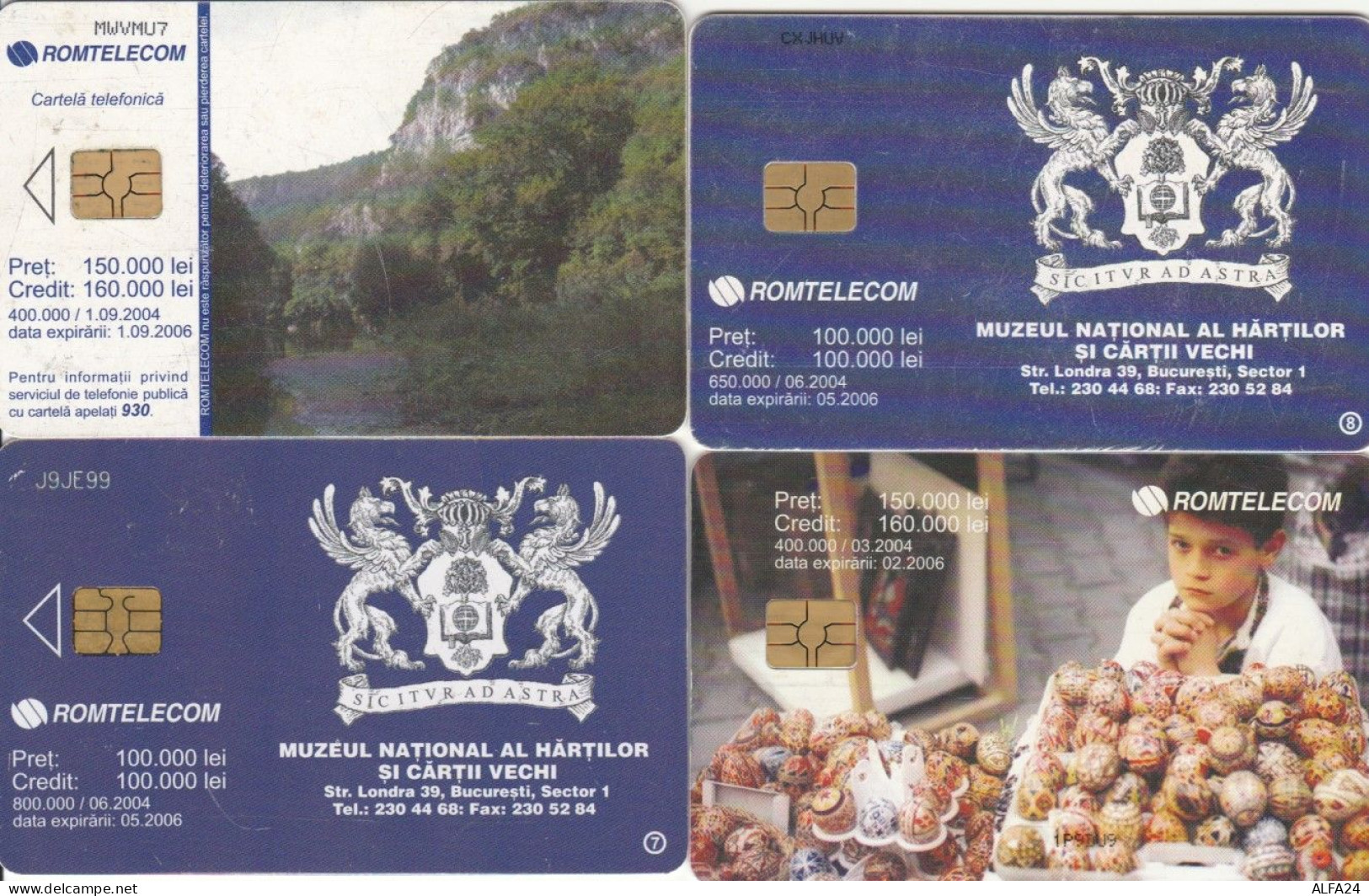 LOT 4 PHONE CARDS ROMANIA (PY2232 - Roumanie