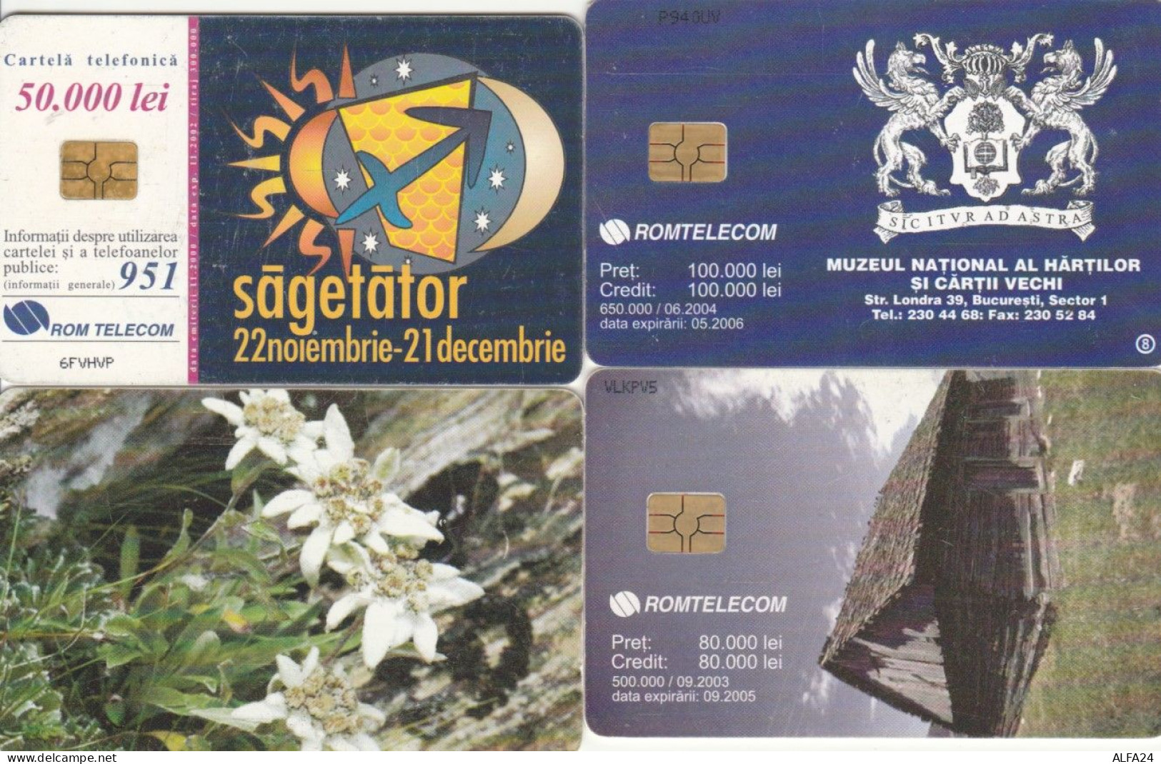 LOT 4 PHONE CARDS ROMANIA (PY2238 - Romania