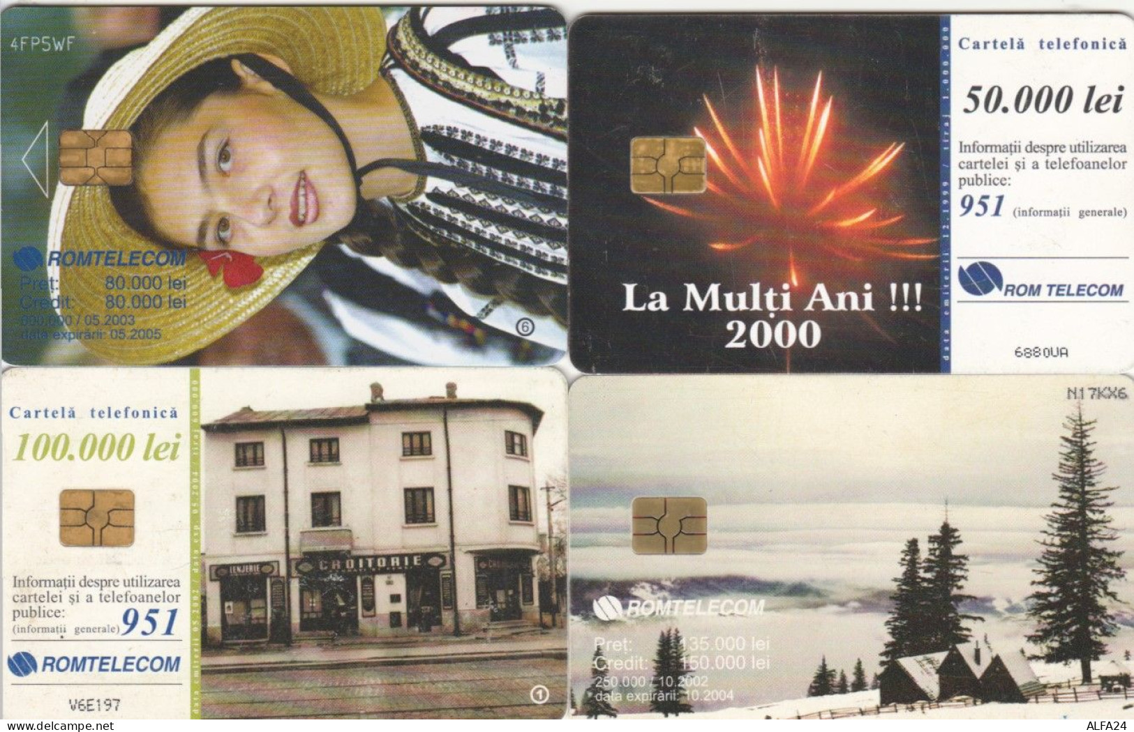 LOT 4 PHONE CARDS ROMANIA (PY2233 - Roumanie