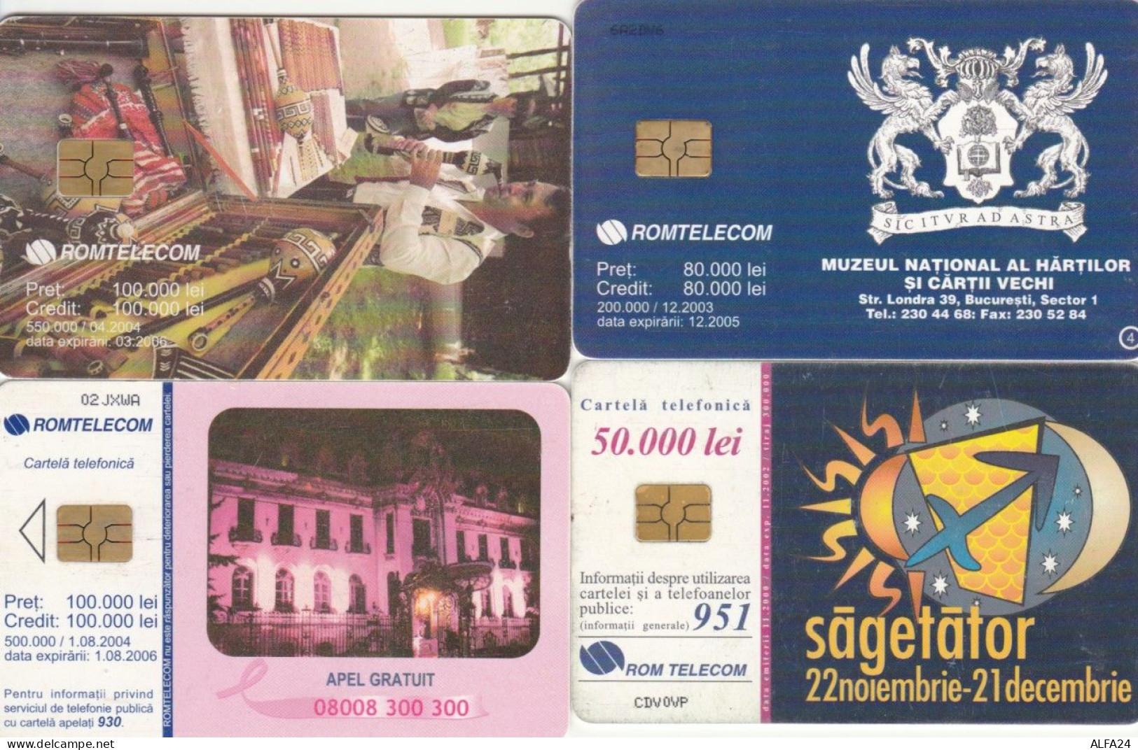 LOT 4 PHONE CARDS ROMANIA (PY2230 - Roumanie