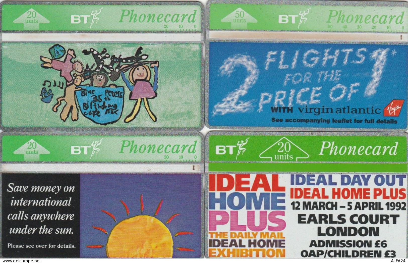 LOT 4 PHONE CARDS REGNO UNITO (PY2008 - BT Allgemeine