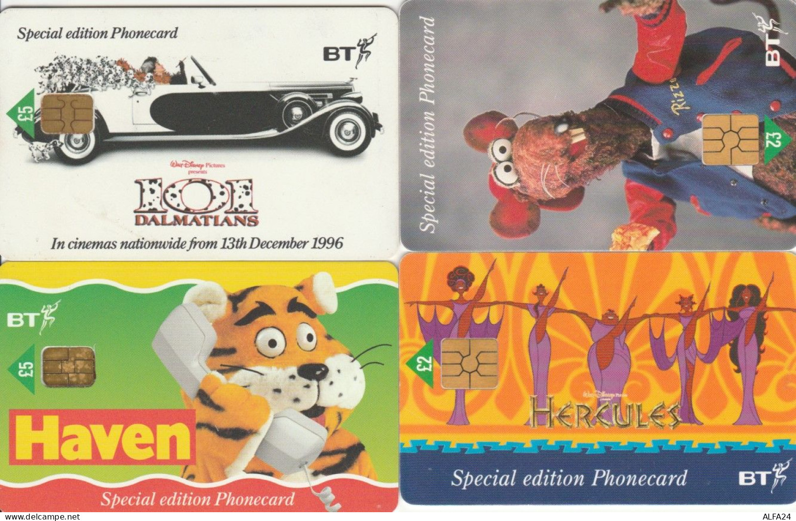 LOT 4 PHONE CARDS REGNO UNITO CHIP (PY2170 - BT Allgemeine