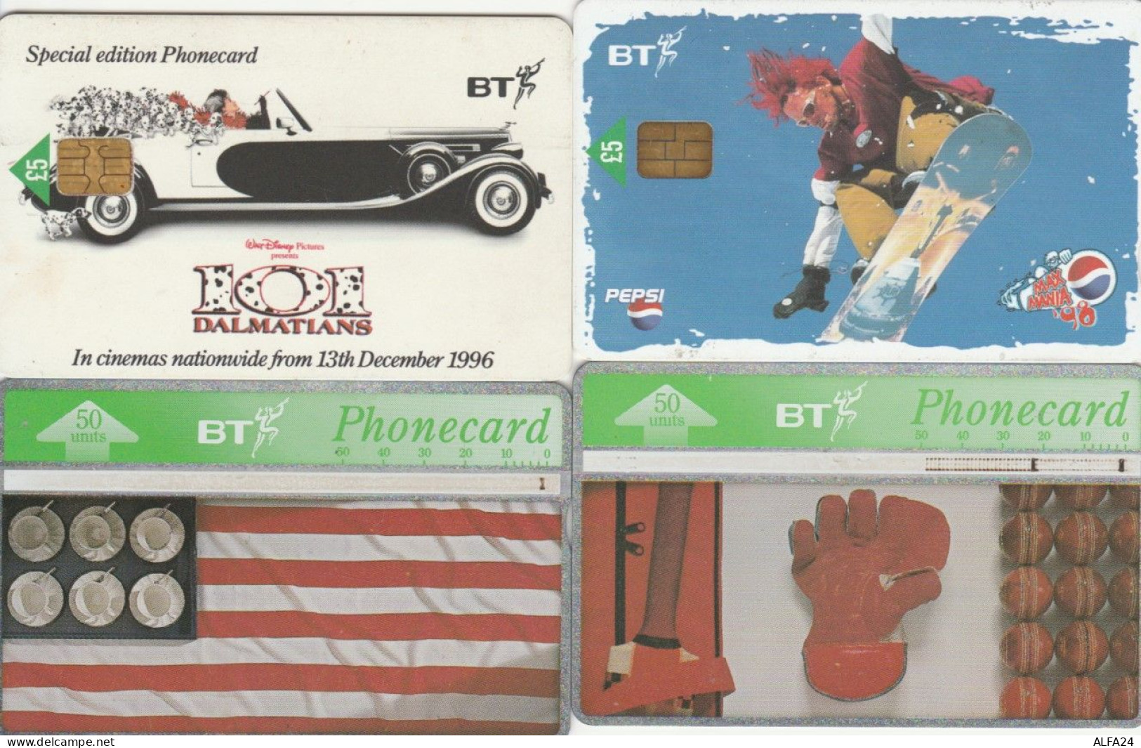 LOT 4 PHONE CARDS REGNO UNITO (PY2246 - BT Allgemeine