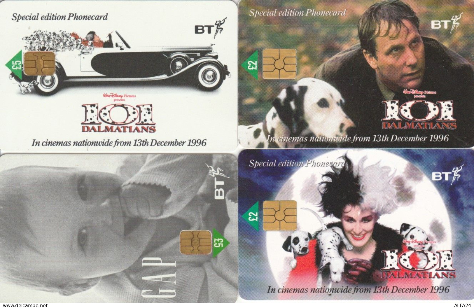 LOT 4 PHONE CARDS REGNO UNITO CHIP (PY2164 - BT Allgemeine