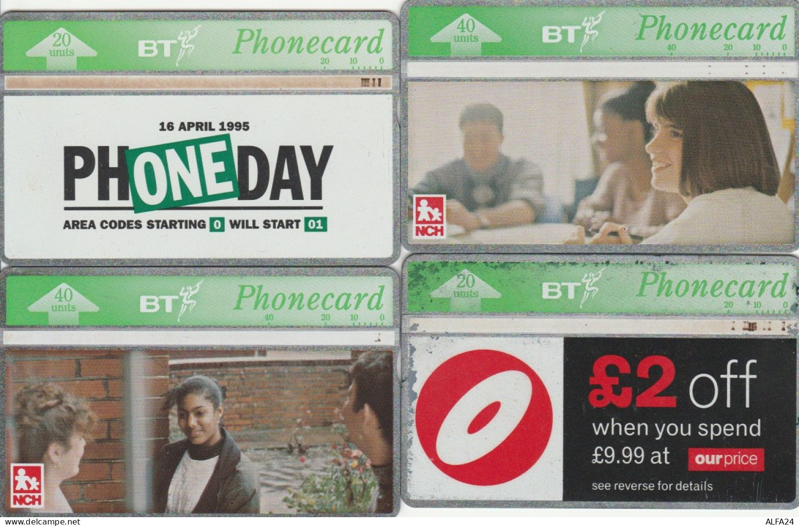 LOT 4 PHONE CARDS REGNO UNITO (PY1999 - BT Allgemeine