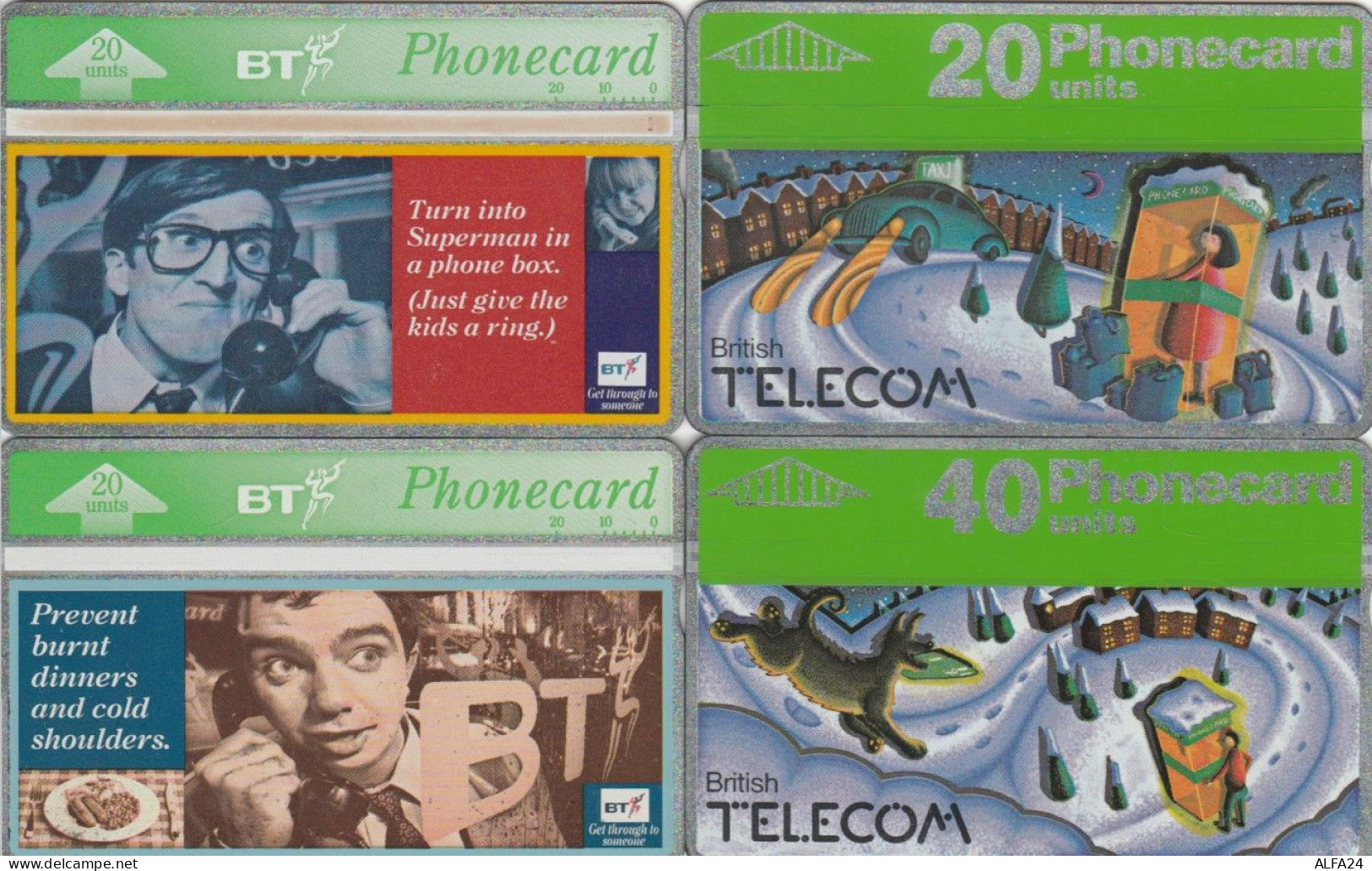 LOT 4 PHONE CARDS REGNO UNITO (PY1992 - BT Allgemeine