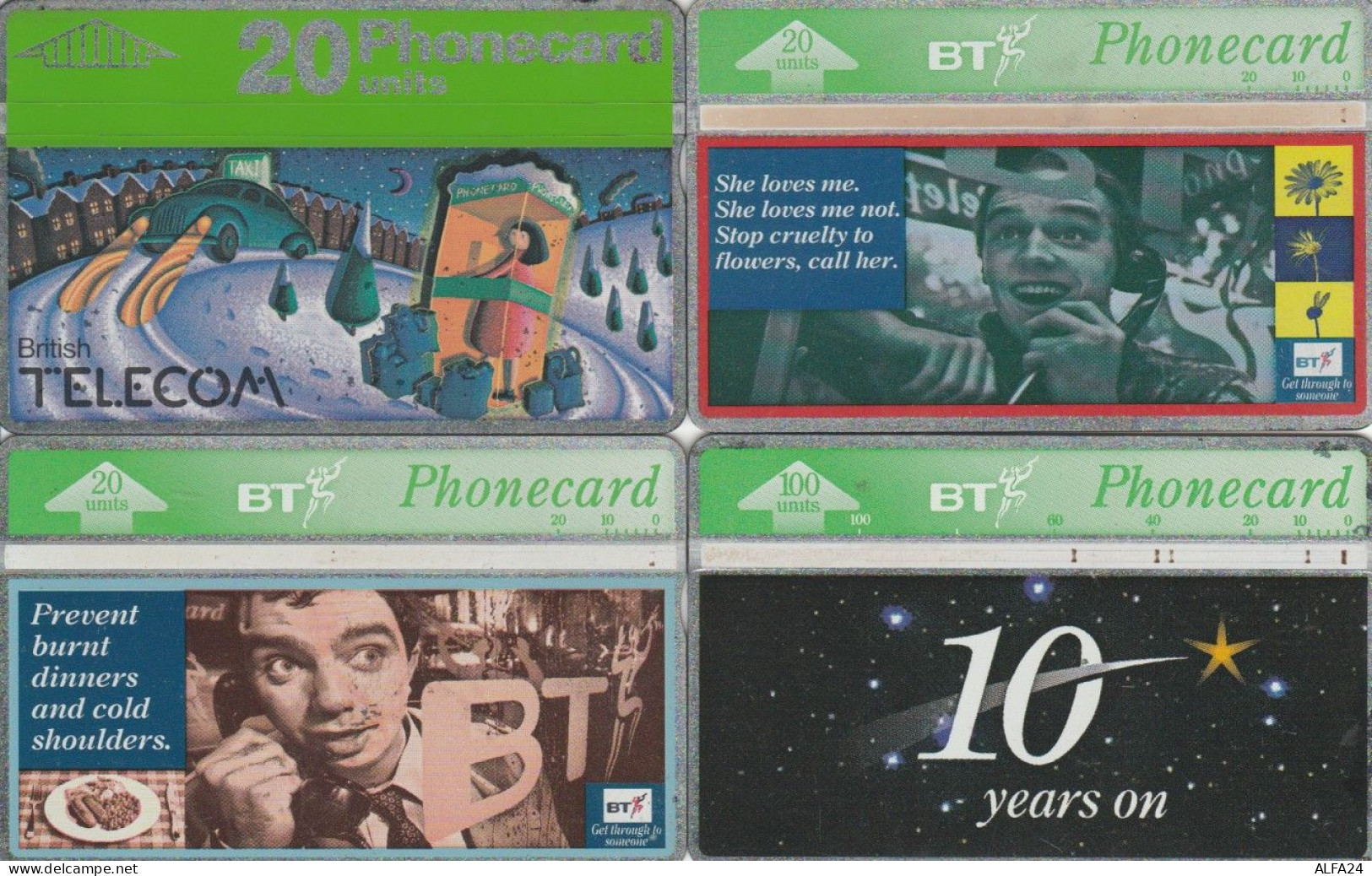 LOT 4 PHONE CARDS REGNO UNITO (PY1993 - BT Allgemeine