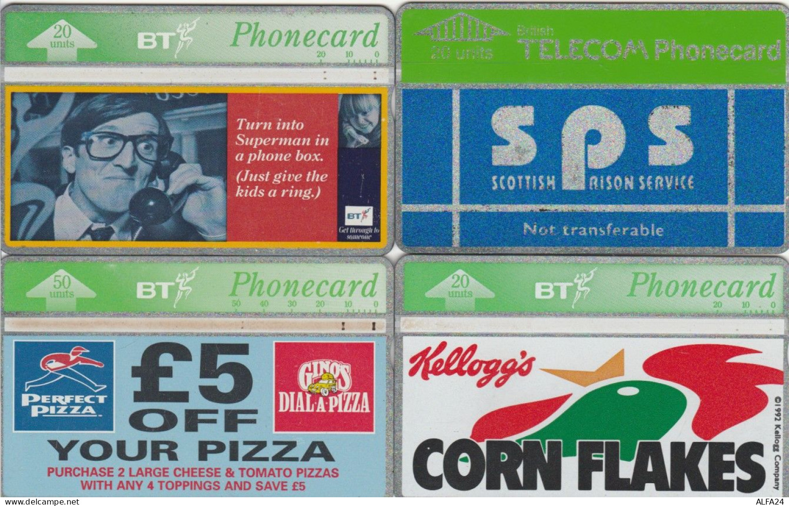 LOT 4 PHONE CARDS REGNO UNITO (PY1990 - BT Allgemeine