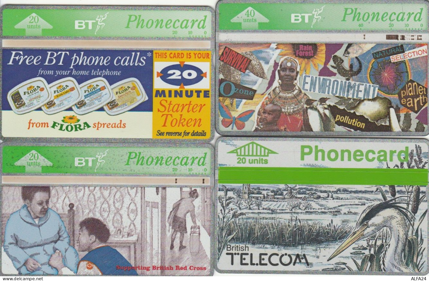 LOT 4 PHONE CARDS REGNO UNITO (PY1986 - BT Allgemeine