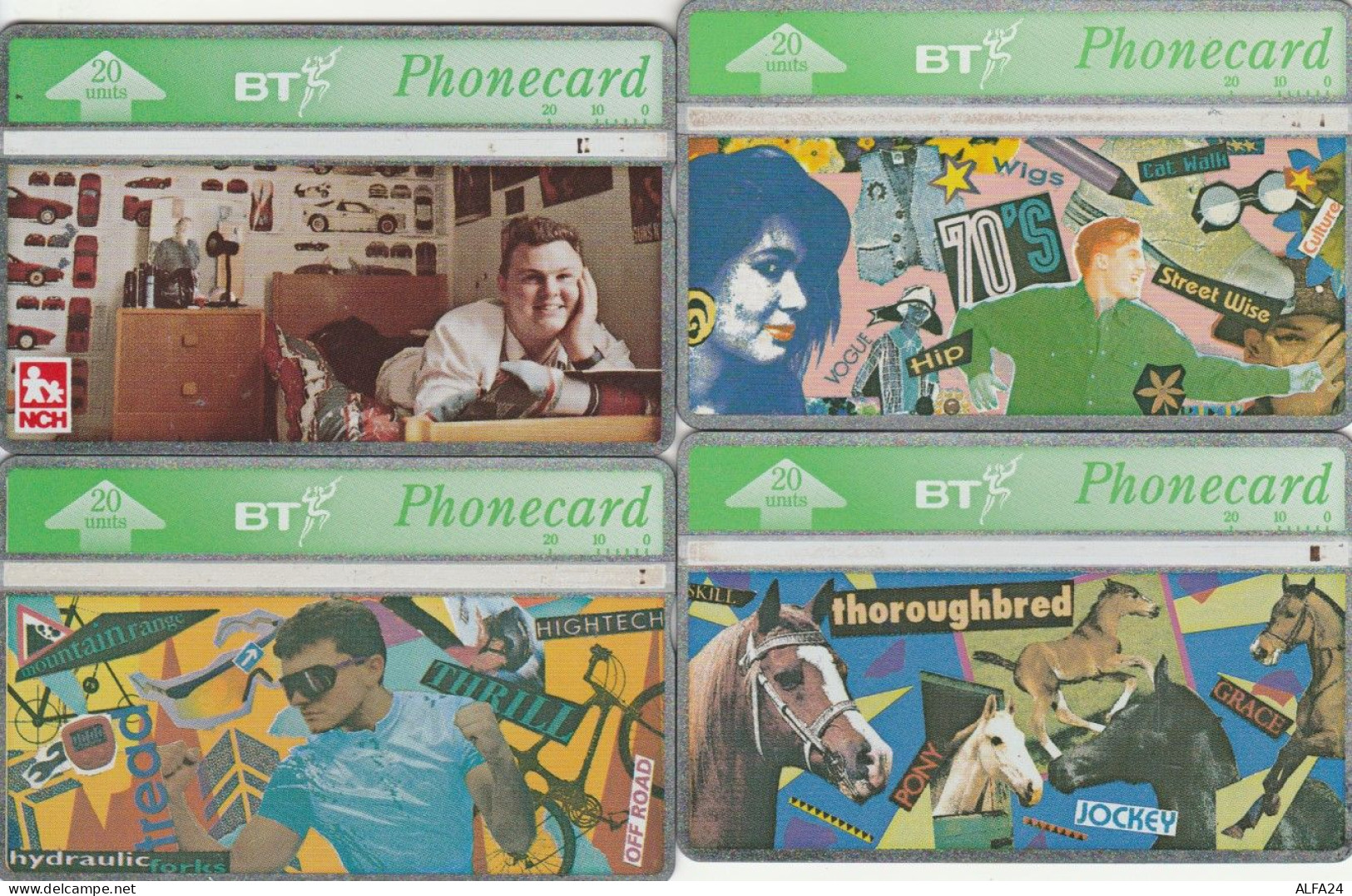 LOT 4 PHONE CARDS REGNO UNITO (PY1980 - BT Allgemeine