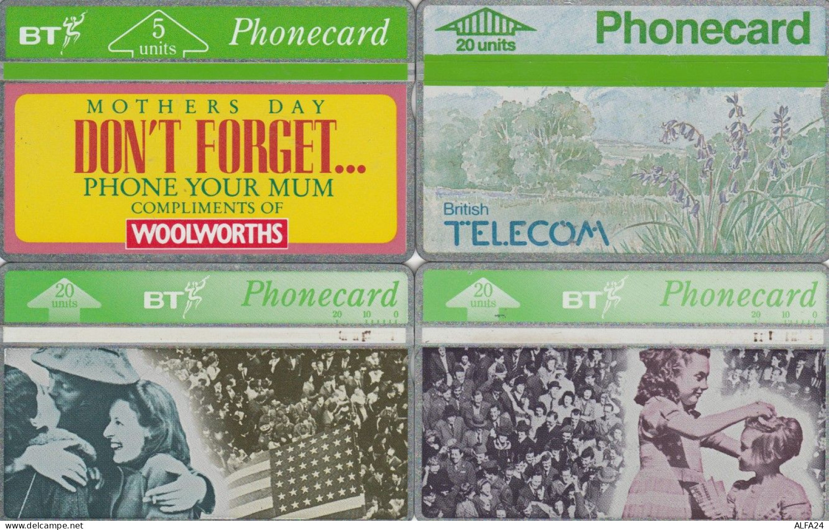 LOT 4 PHONE CARDS REGNO UNITO (PY1970 - BT Allgemeine