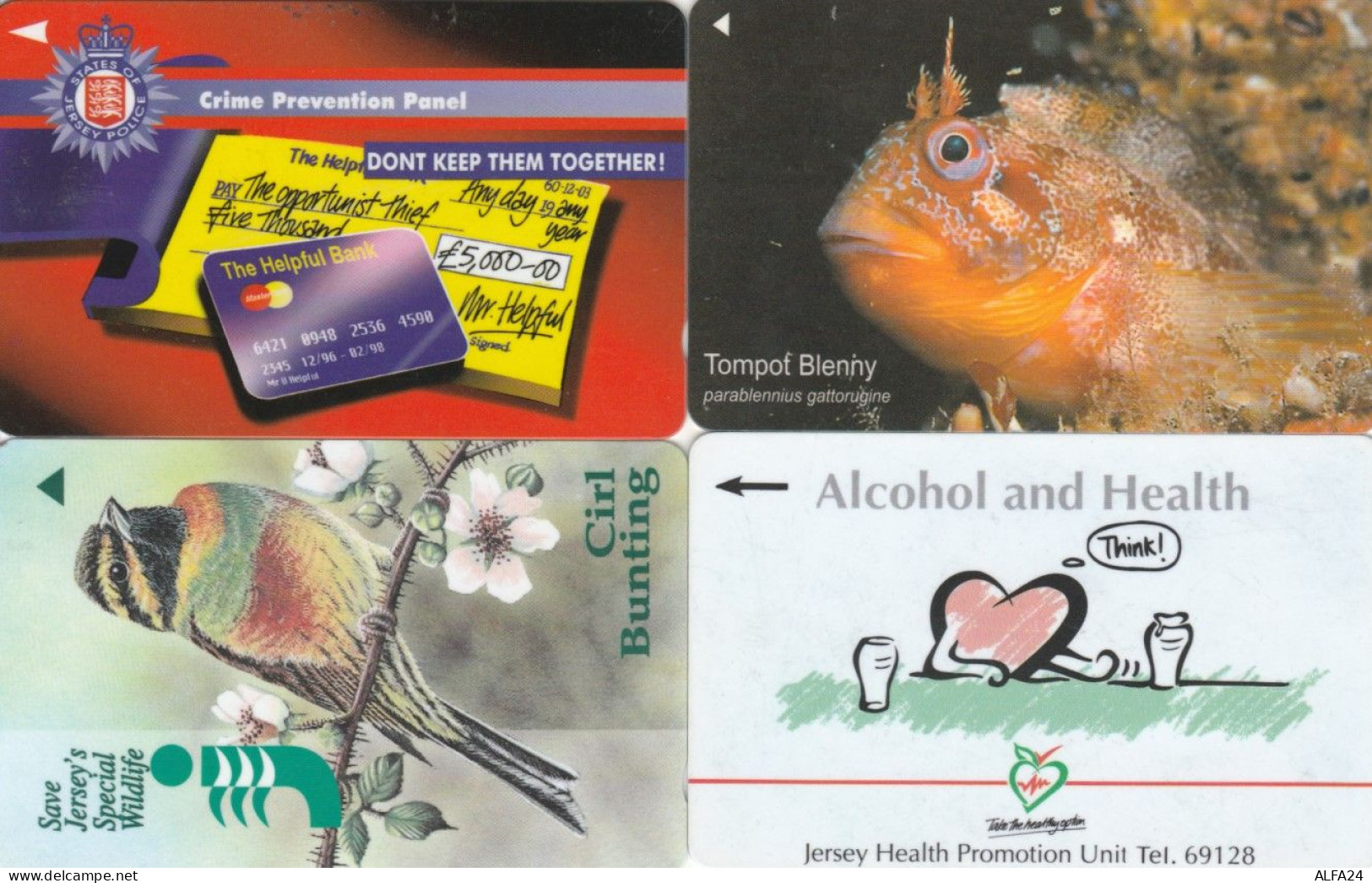 LOT 4 PHONE CARDS JERSEY (PY2078 - [ 7] Jersey Und Guernsey