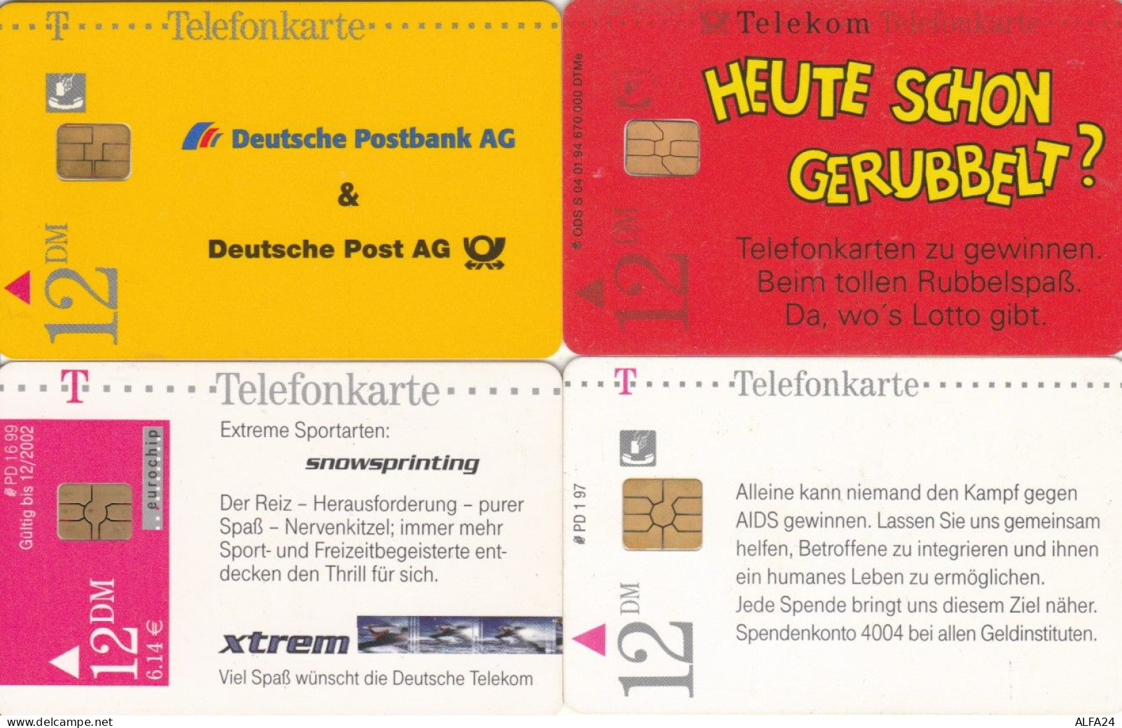 LOT 4 PHONE CARDS GERMANIA (PY2029 - P & PD-Series : Guichet - D. Telekom