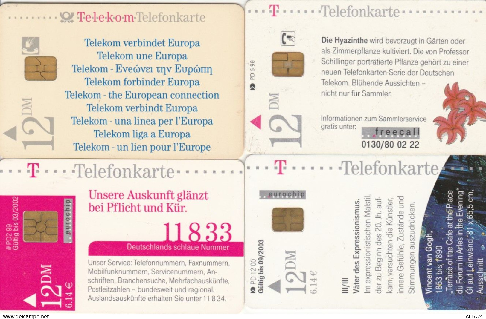 LOT 4 PHONE CARDS GERMANIA (PY2027 - P & PD-Serie : Sportello Della D. Telekom